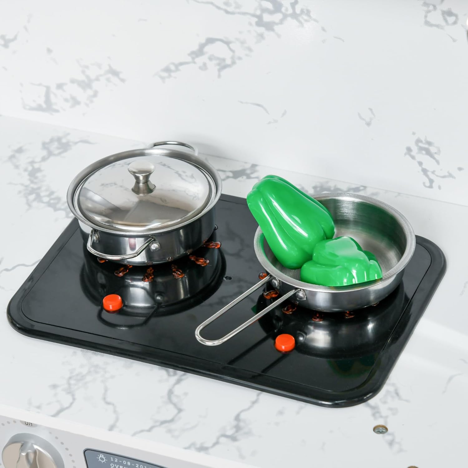 Aiyaplay Cucina per Bambini in Legno, Grigio-Bianco - immagine 8