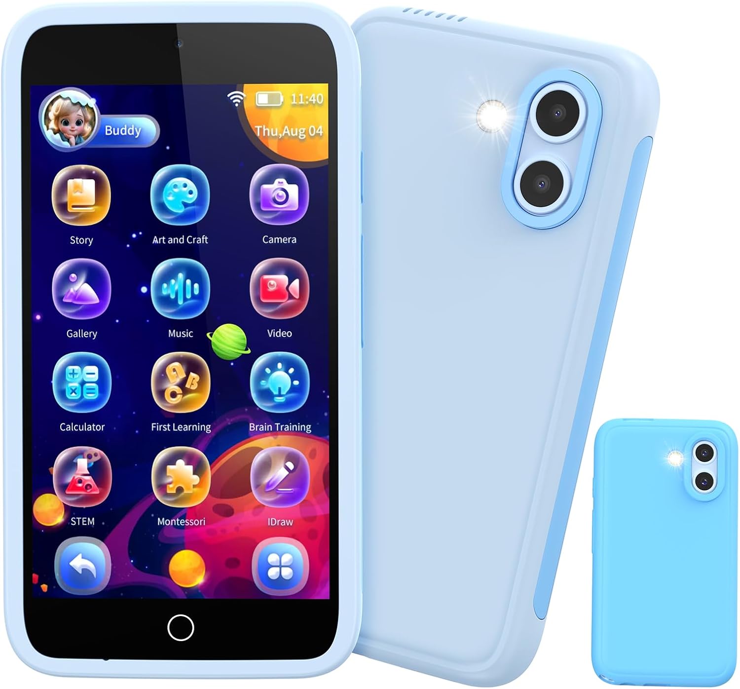 Telefono Giocattolo per Bambini 3.97" (Blu-E) - immagine 1