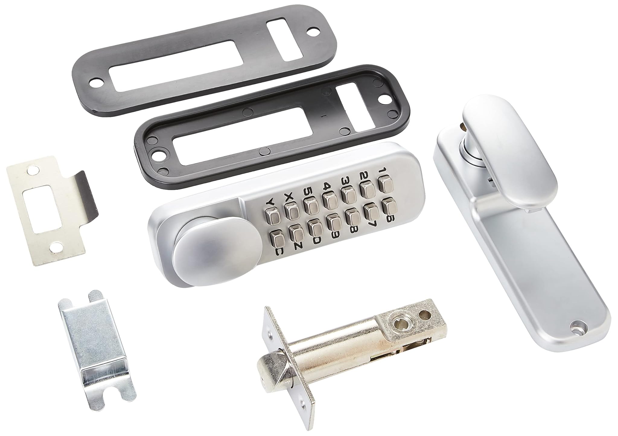 ERA - Serratura per porta digitale con supporto, satinata