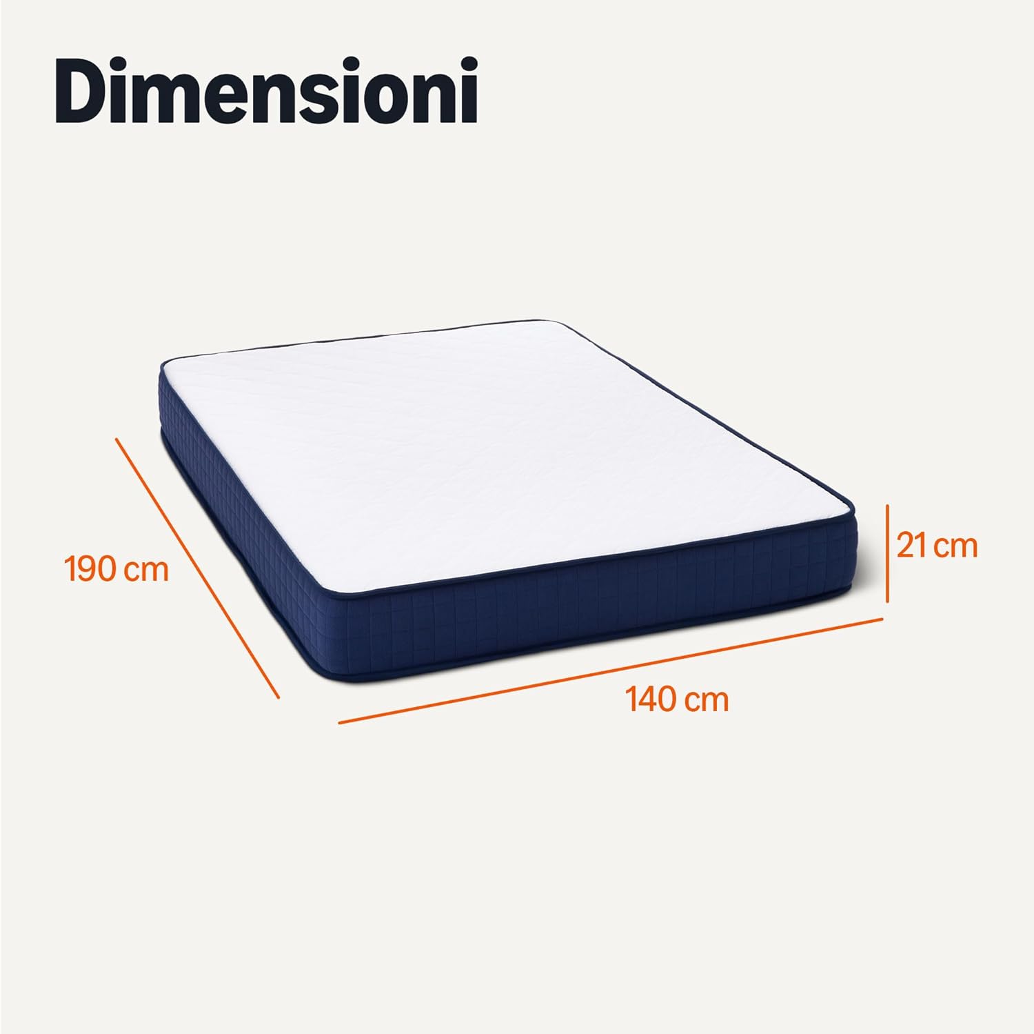 Basics - Materasso in Memory Foam 140x190cm - immagine 2