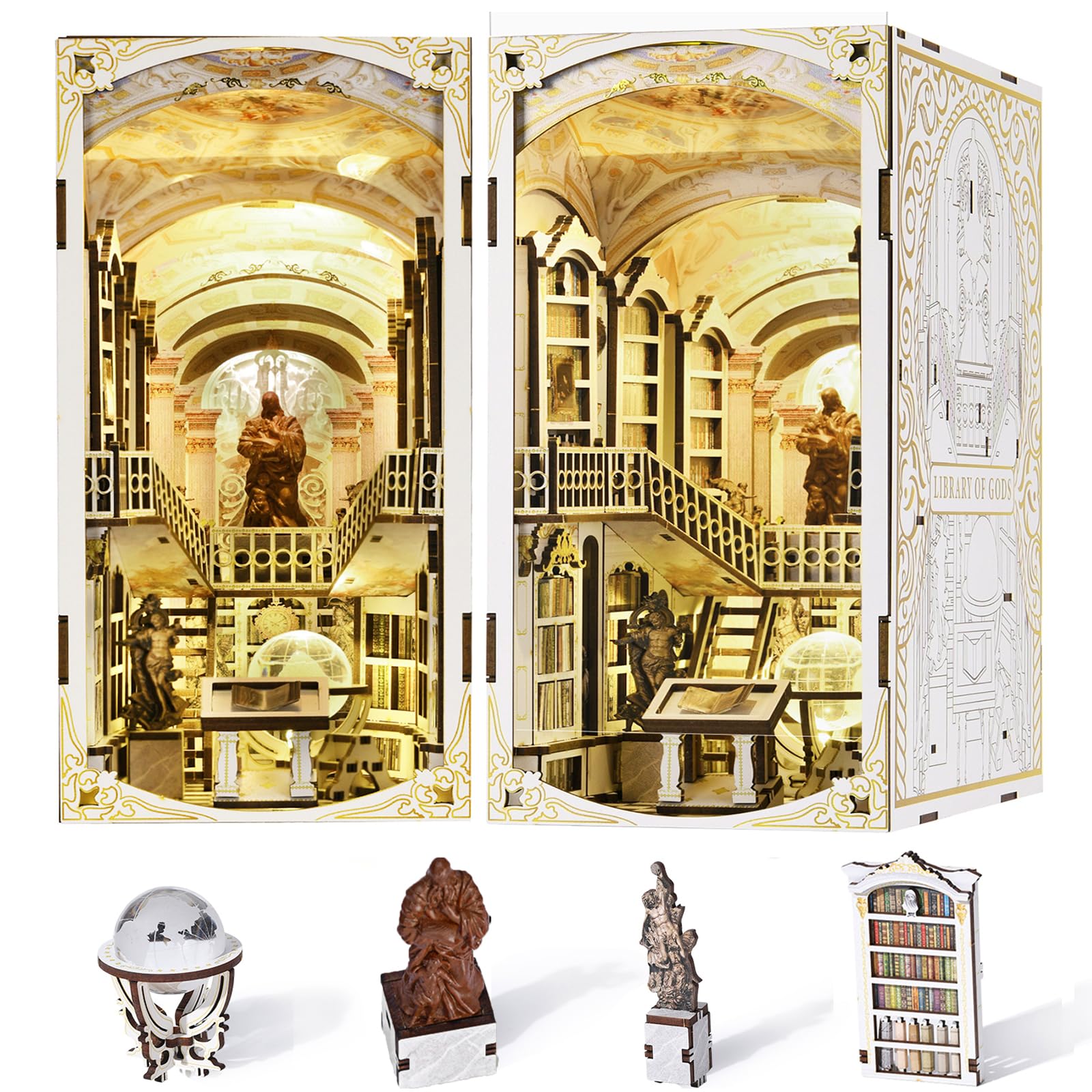 Book Nook Kit Fai da Te Miniatura in Legno 3D