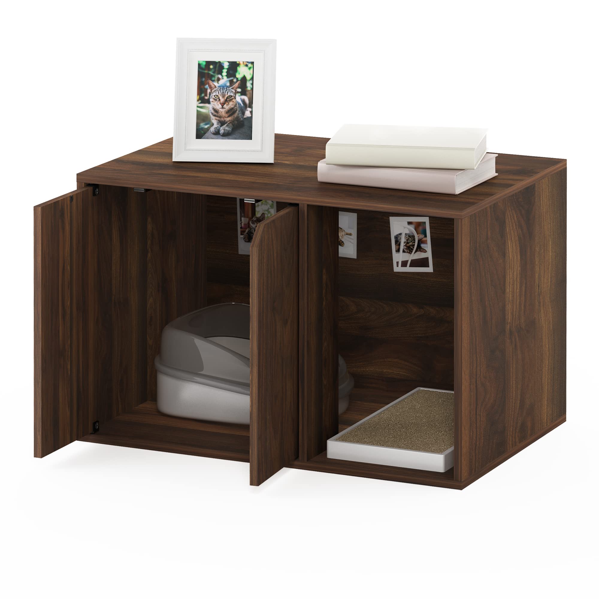 Furinno Peli Lettiera, Legno, Columbia Walnut, One Size