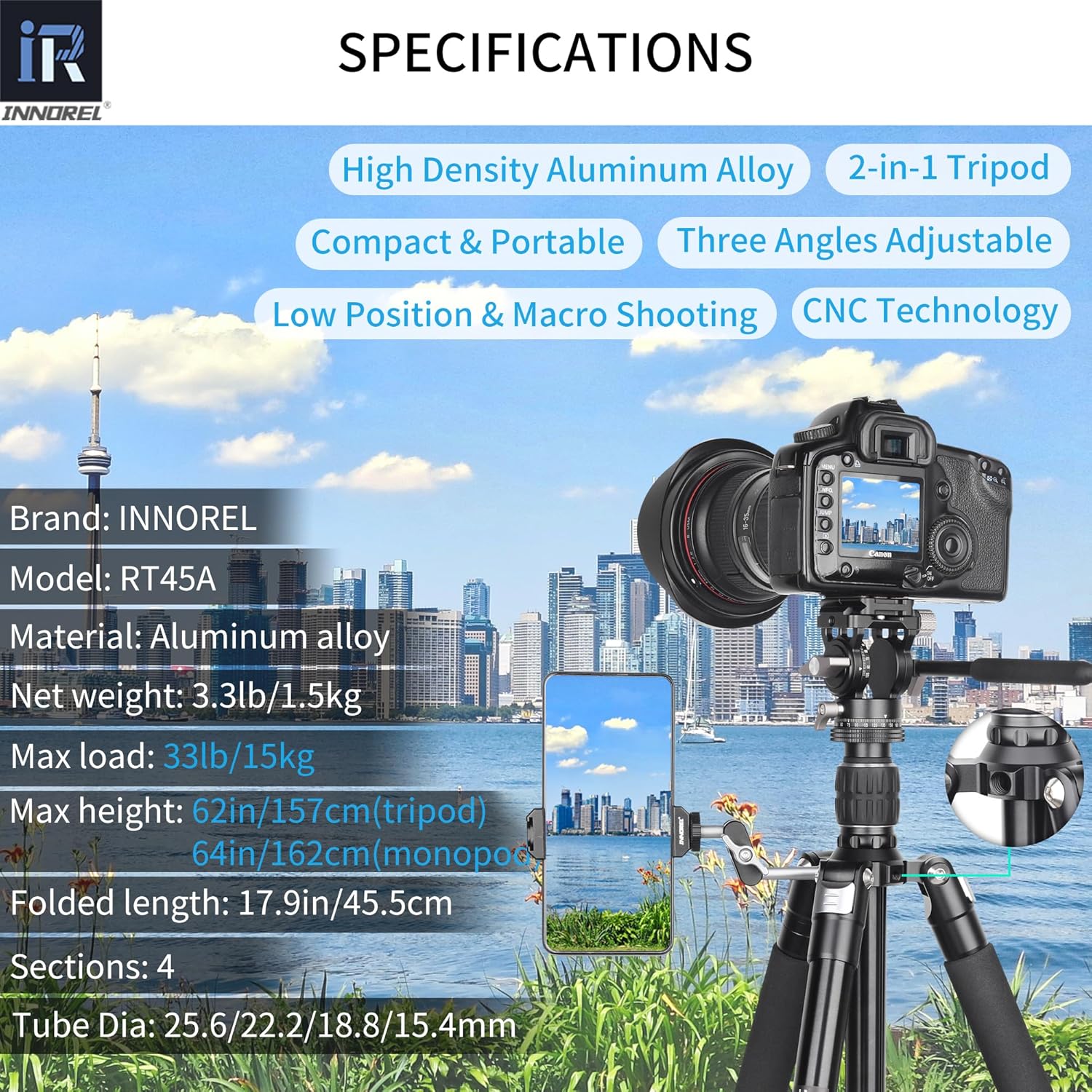 Innorel RT45A - Treppiede Professionale 157cm - immagine 2