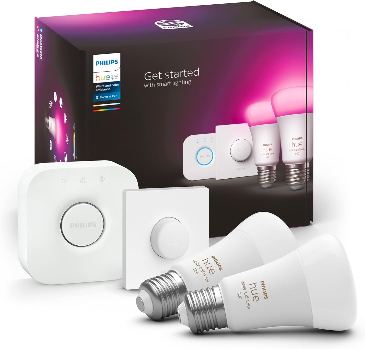 Philips Hue White & Color Ambiance Starter Kit E27 - immagine 1