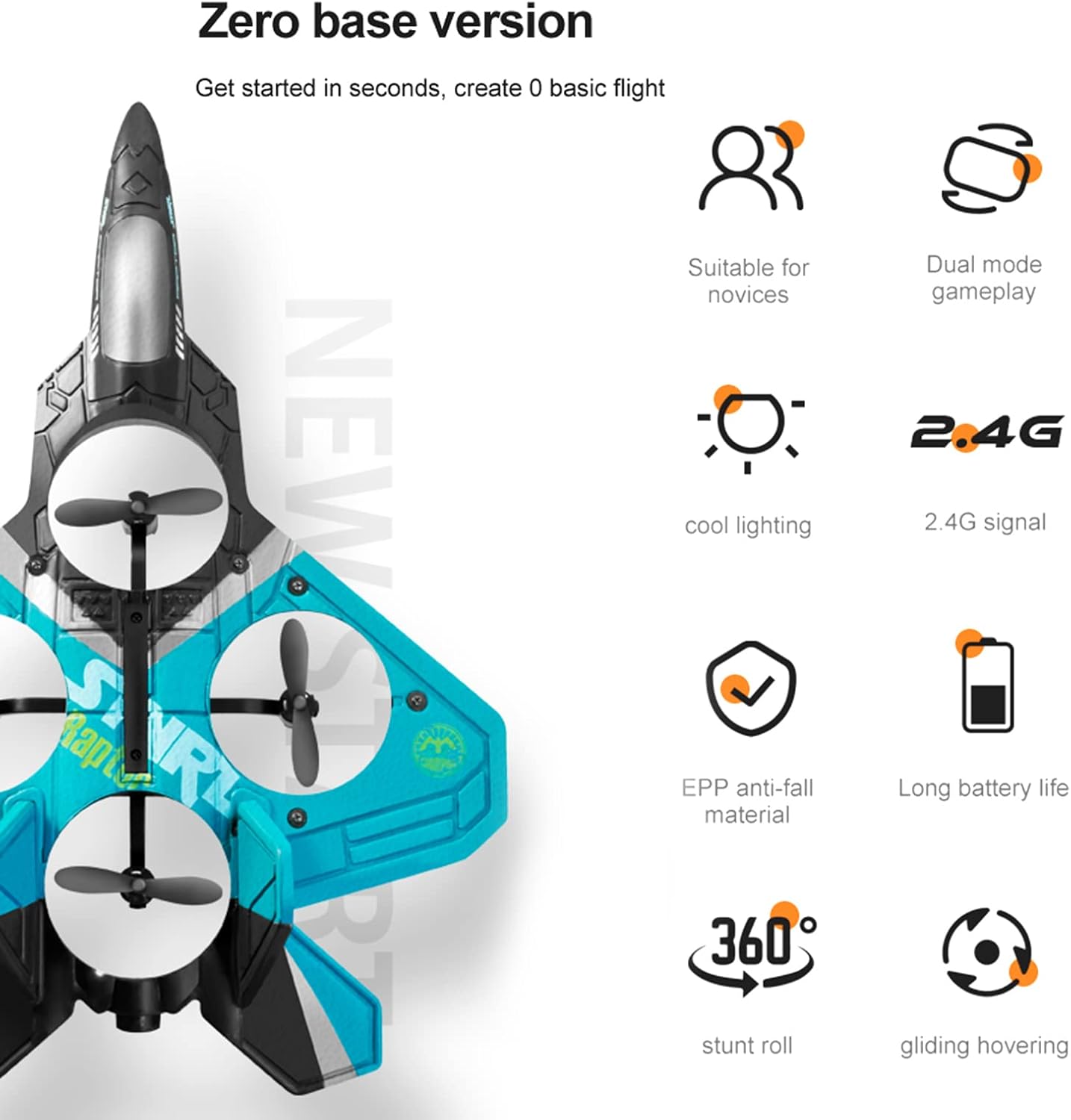 Goolsky Aereo RC Ready To Fly 2.4GHz 6CH (Argento) - immagine 3