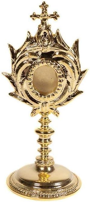 Piccolo Ostensorio Reliquiario placcato oro - H cm 14