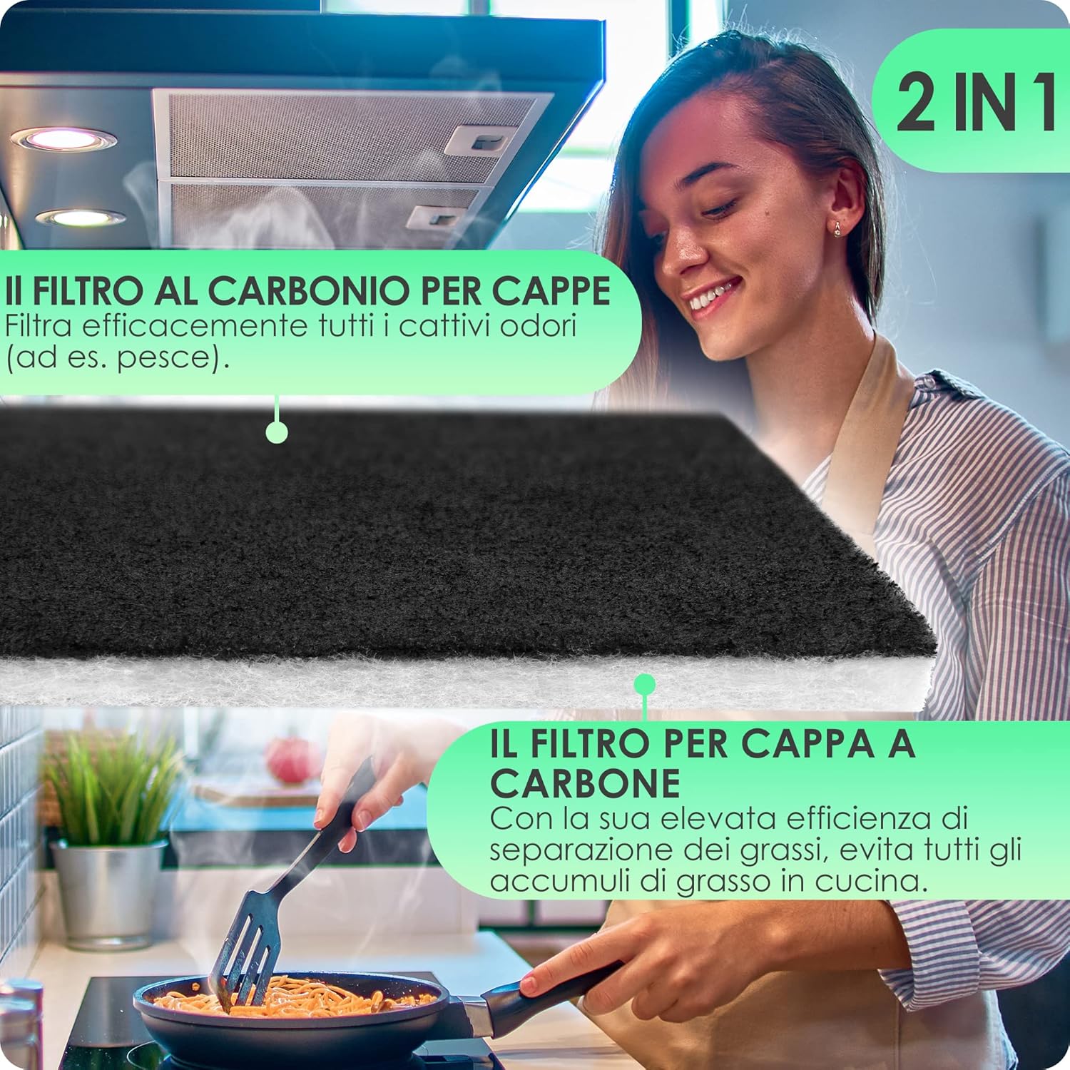 Filtro Cappa Carboni Attivi 57x47 cm - immagine 3
