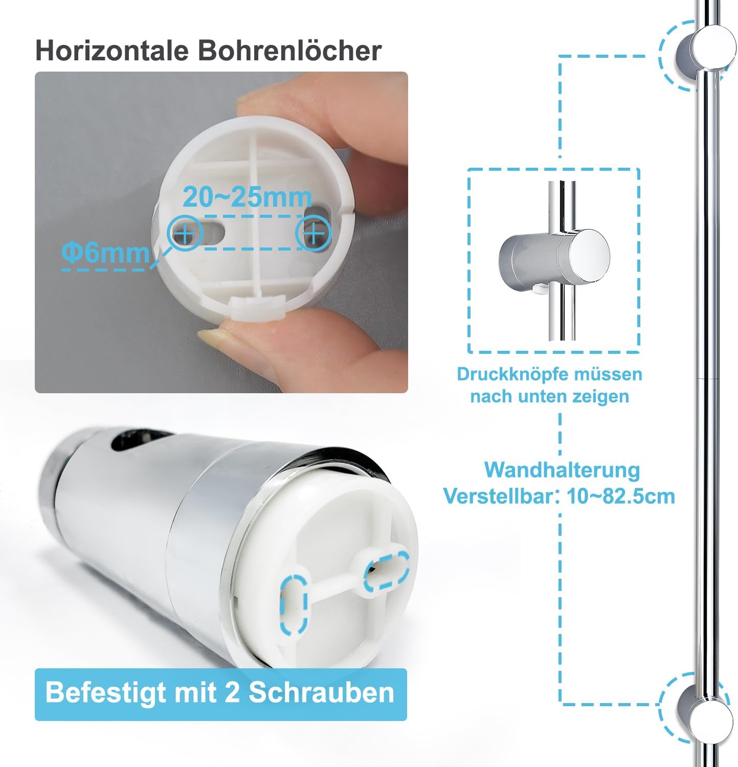 Görbach Colonna Doccia Idromassaggio Acciaio Inox Quadrata - immagine 5
