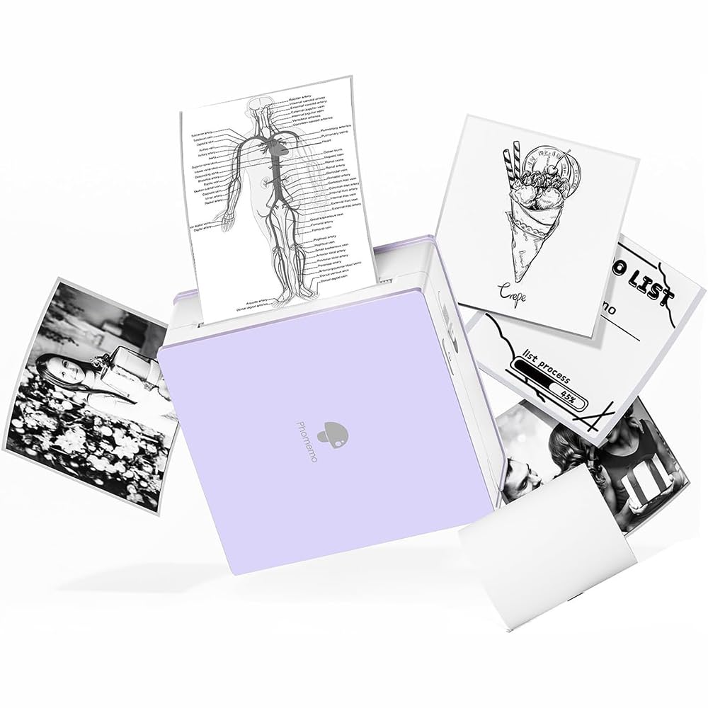 Phomemo M02 Mini Stampante Portatile per Foto, Viola