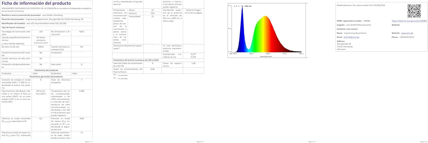 Sera 31285 LED Brilliant White 520 molto chiaro - immagine 7