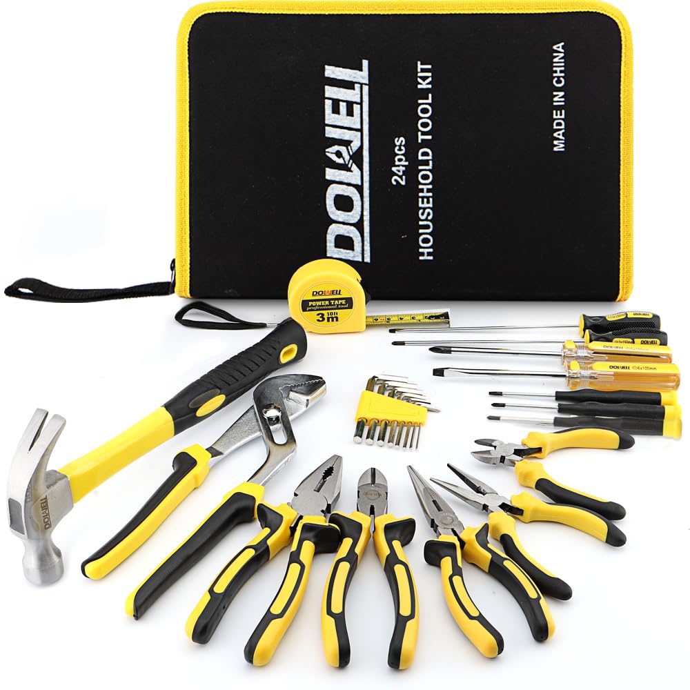 DOWELL Set Attrezzi Riparazione Domestica 24 Pezzi