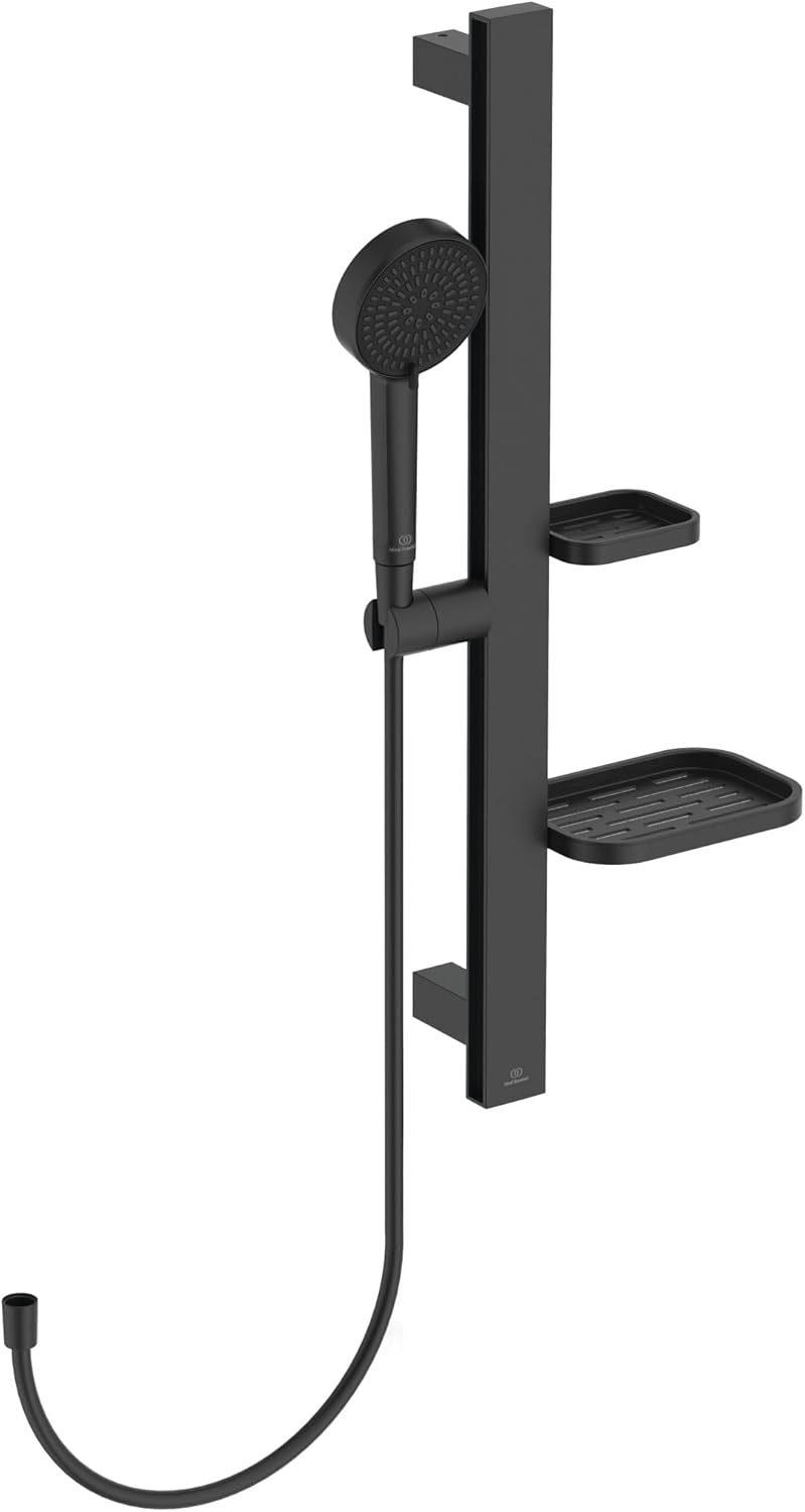 Ideal Standard Alu+ - Asta doccia 60cm, Nero seta