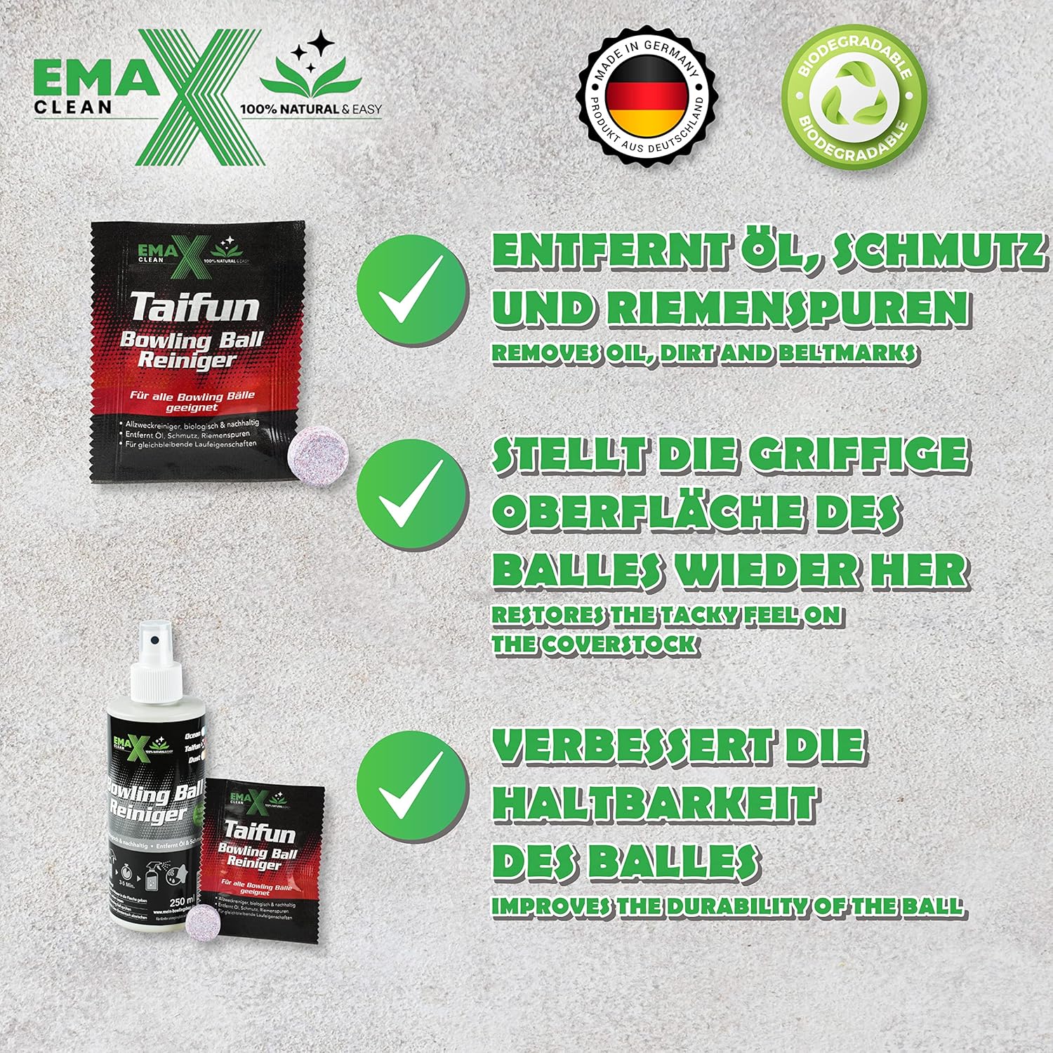 EMAX CLEAN Taifun - Pulitore Palla da Bowling - immagine 4