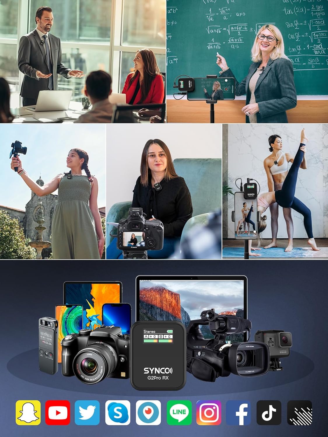 Synco Microfono Lavalier Wireless G2(A1) Pro - immagine 4