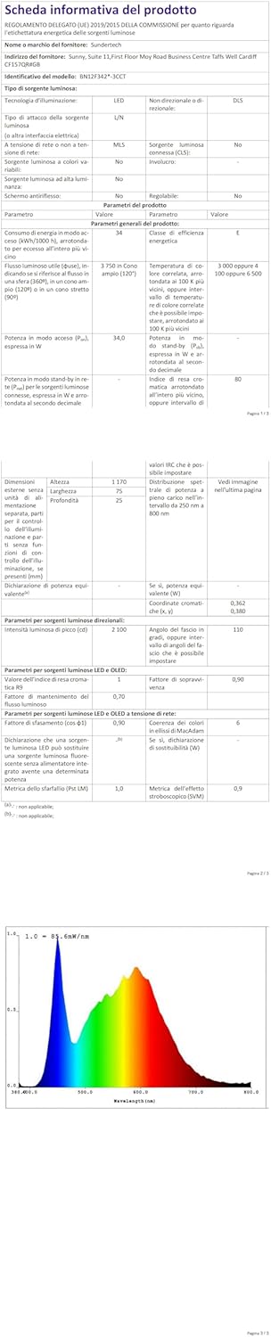 Sundertech 2 Pezzi Lampada a Tubo LED 120CM 34W 3750lm - immagine 13