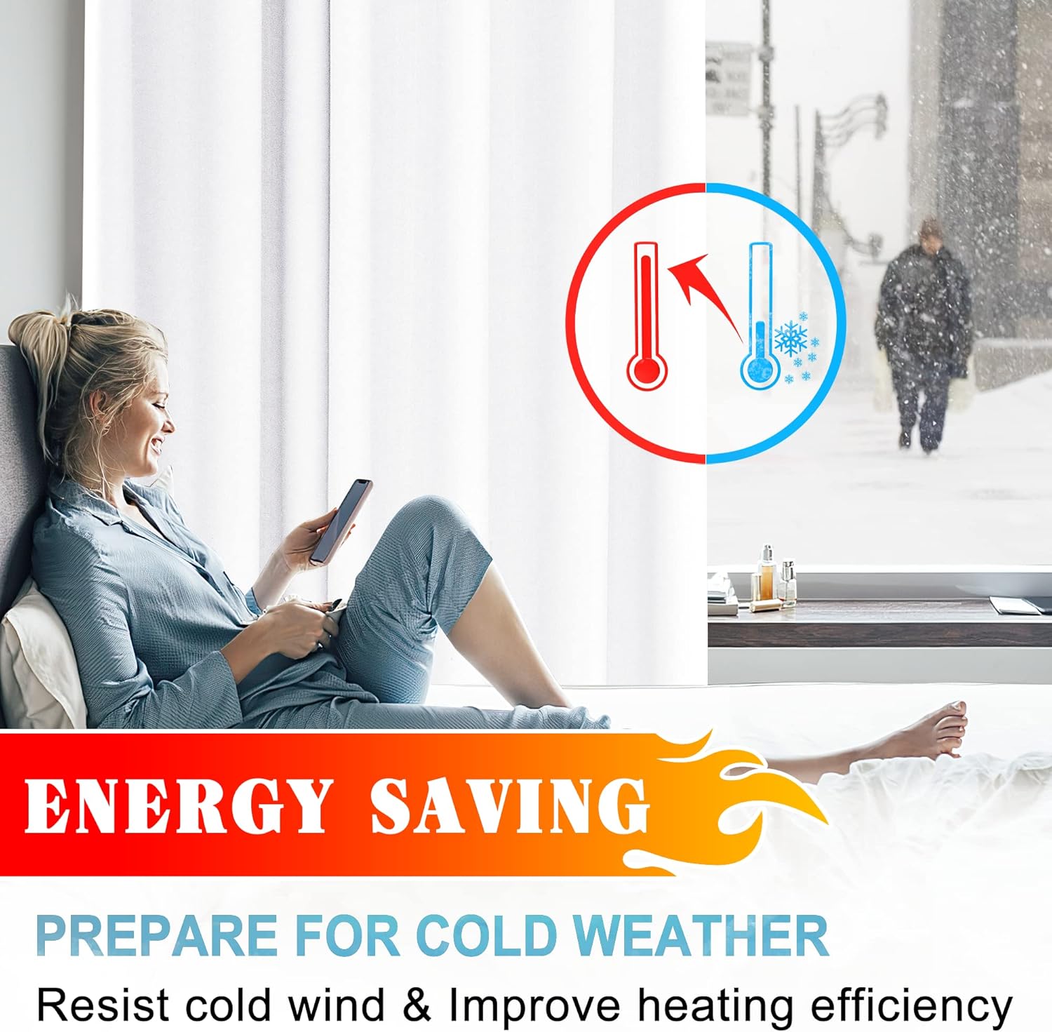 Pony Dance Tende Oscuranti 100% Bianche con Anelli - immagine 3