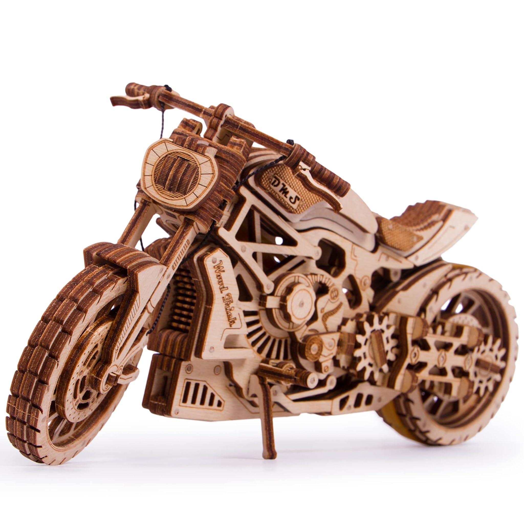Wood Trick Moto con Motore a Molla - Kit Modello 3D in Legno