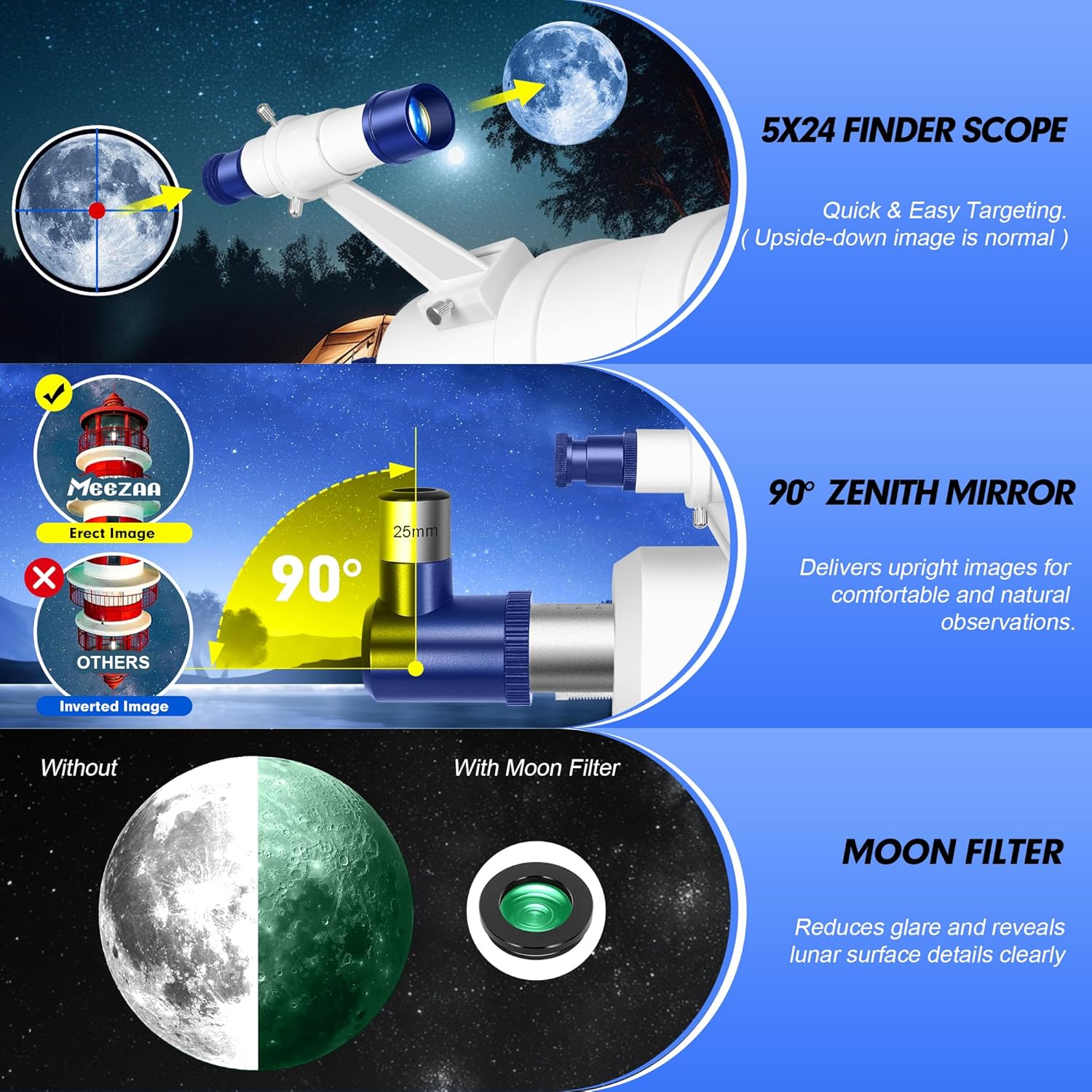 Telescopio Astronomico Professionale 90mm/550mm - immagine 4