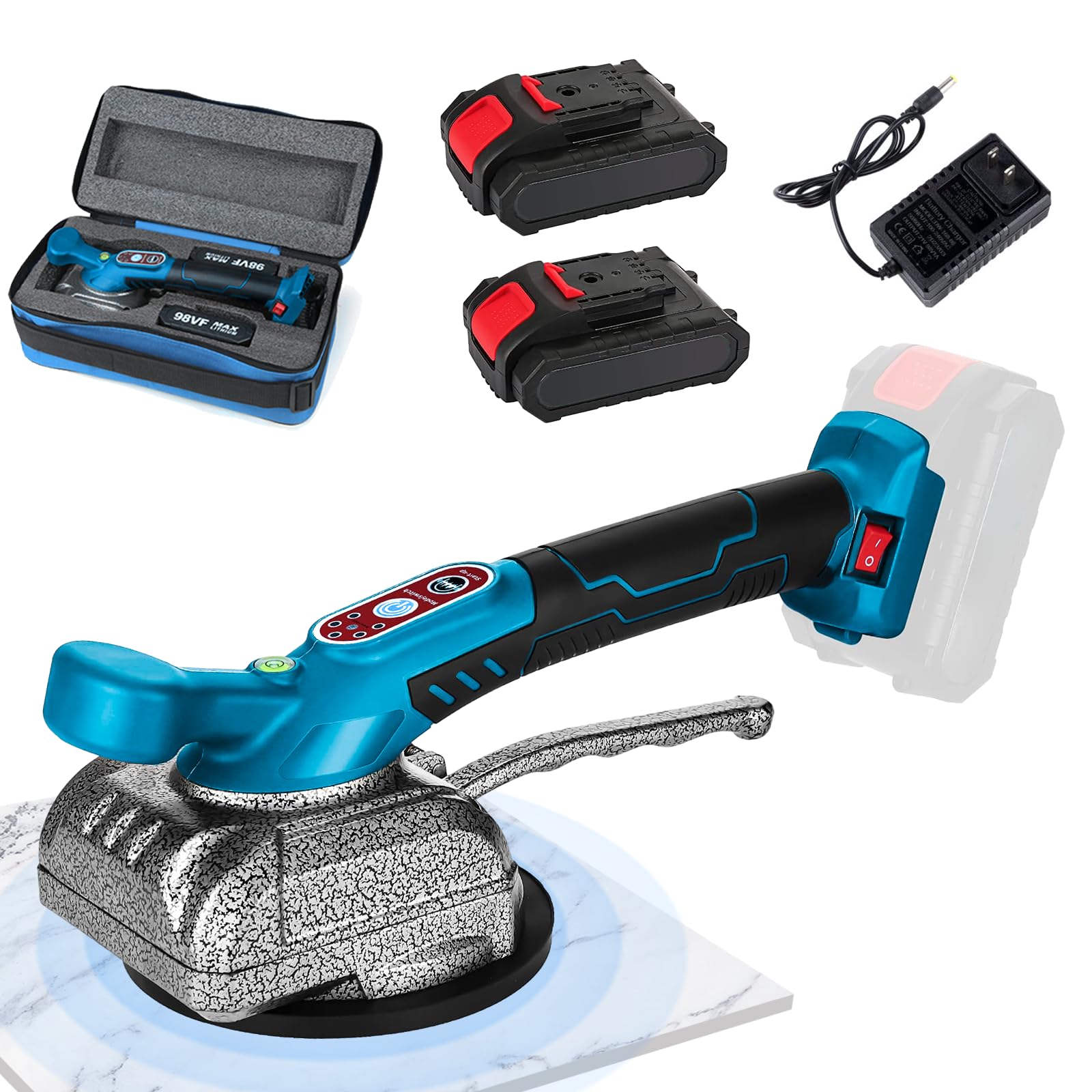 Piastrellatrice Elettrica Vibrante 100kg con 2 Batterie