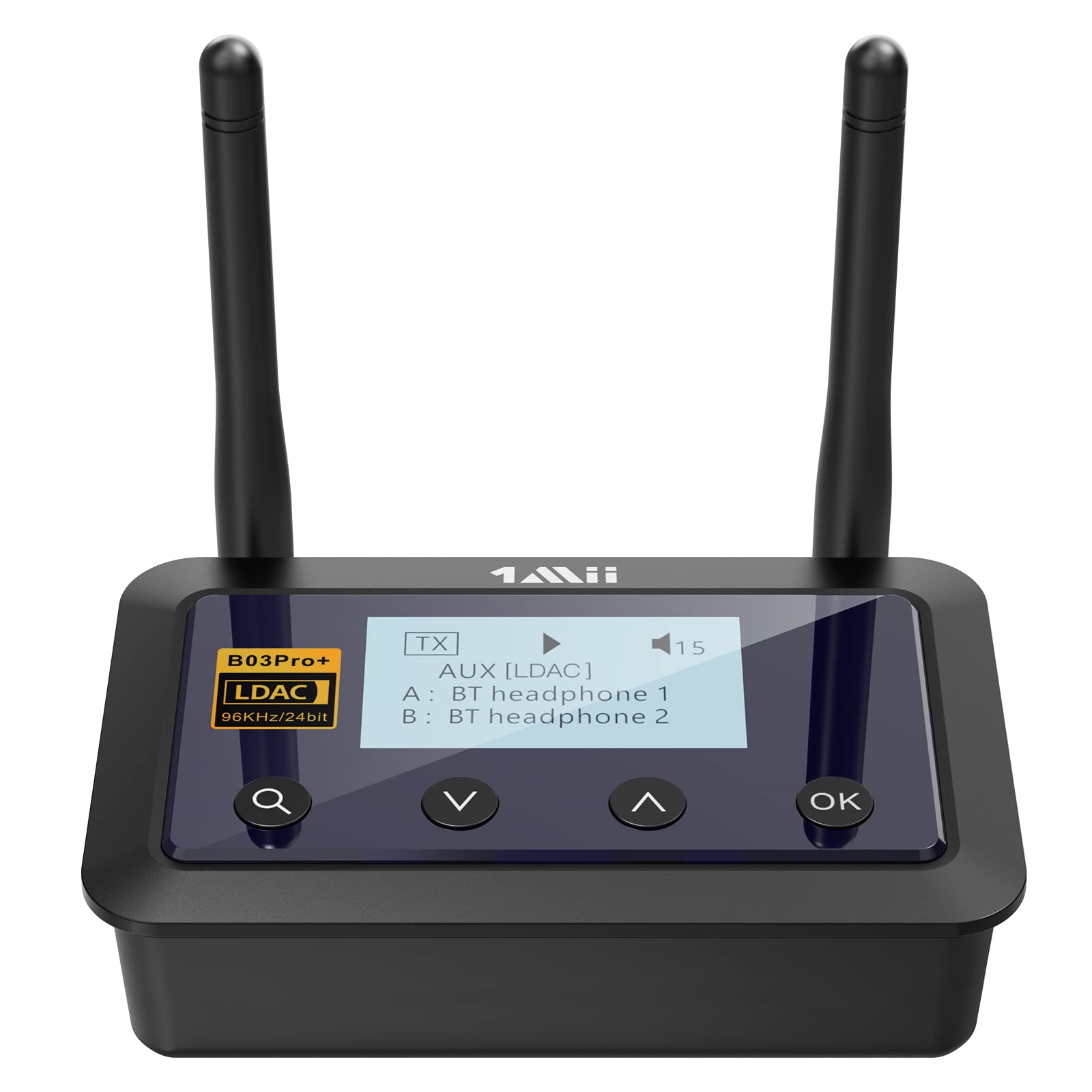 1mii B03Pro+ Trasmettitore Ricevitore Bluetooth 5.3 LDAC