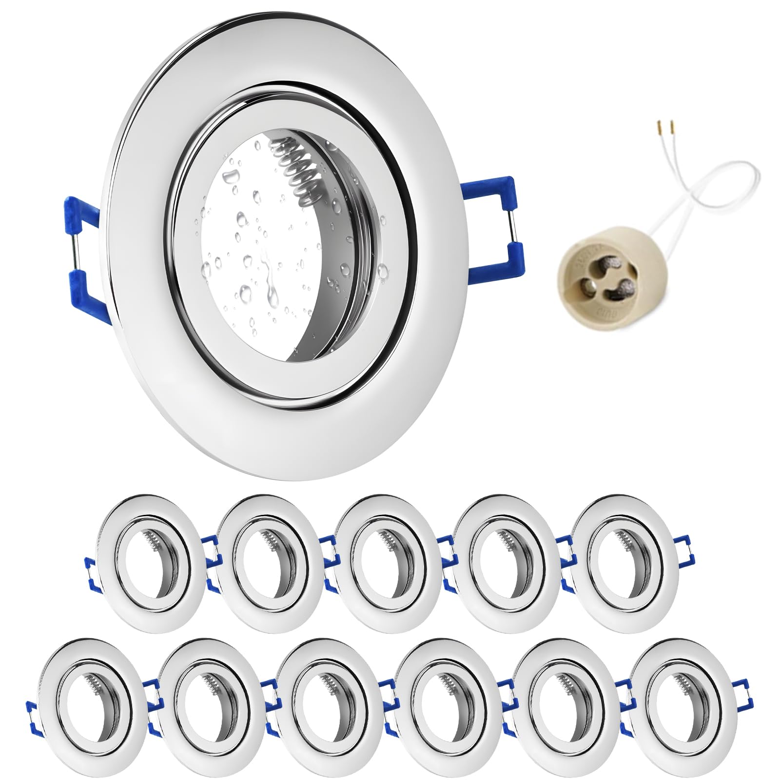 Faretti LED da Incasso 230V IP44 con GU10 (12x)