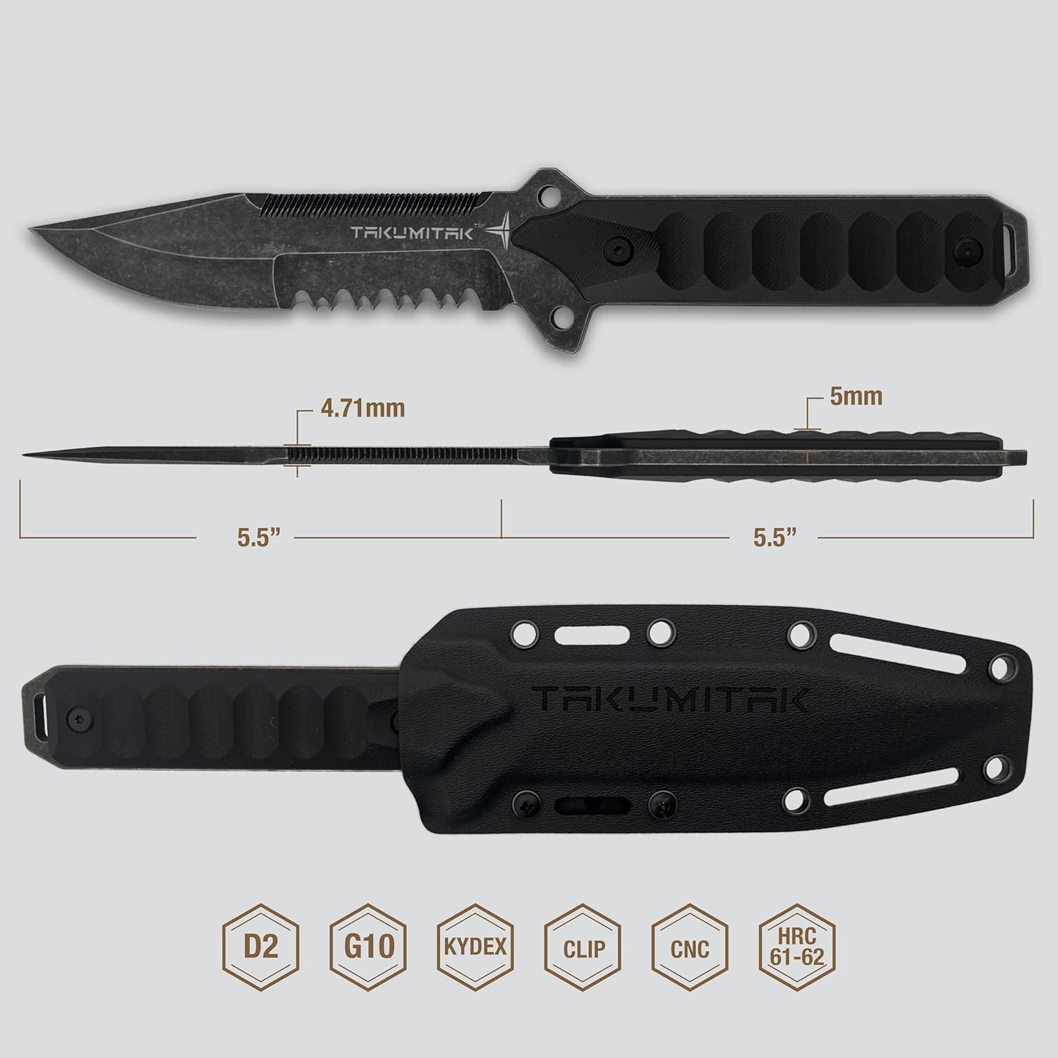 Takumitak - Escort Fixed Blade SW - immagine 2