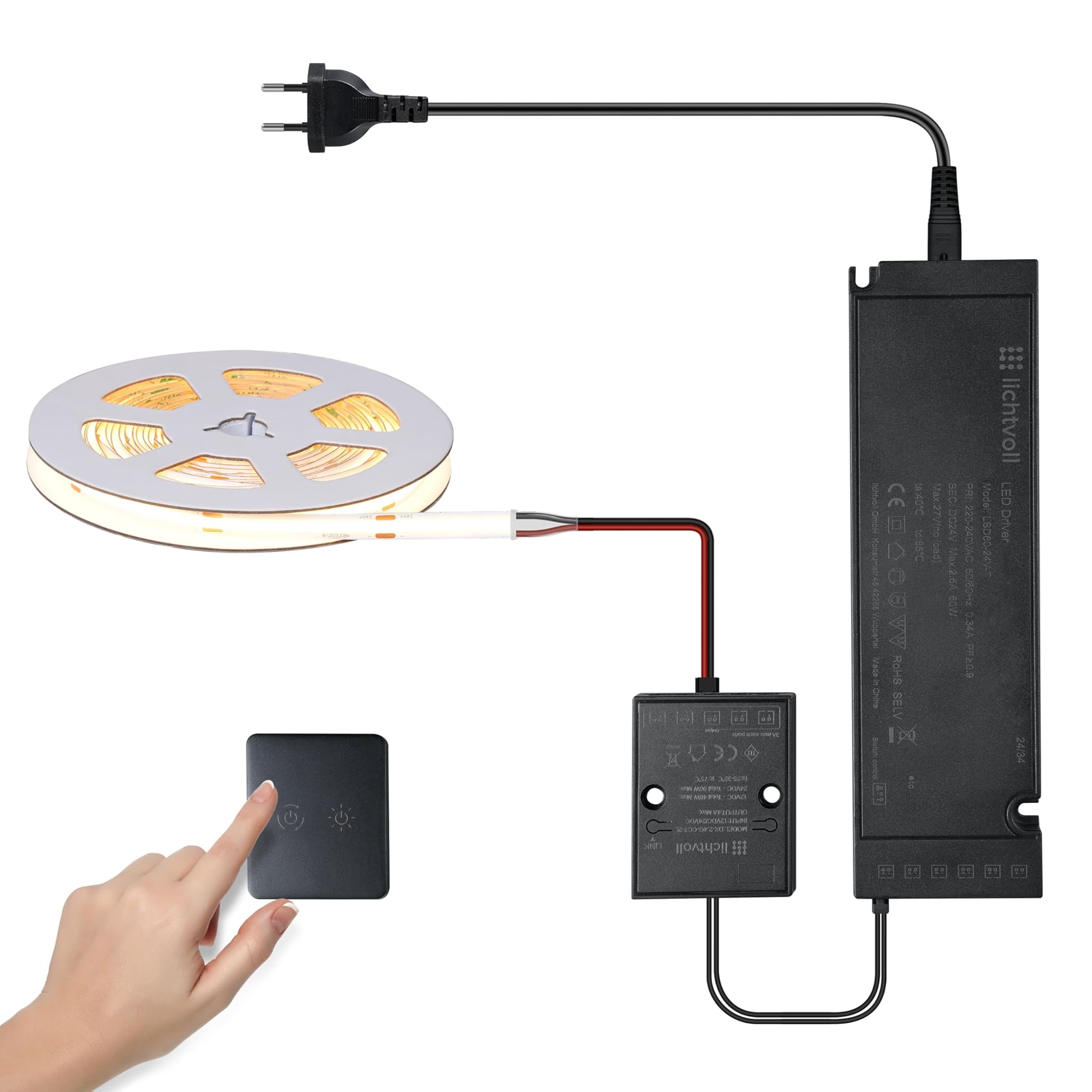 Lichtvoll Striscia LED COB 5m con Sensore Movimento