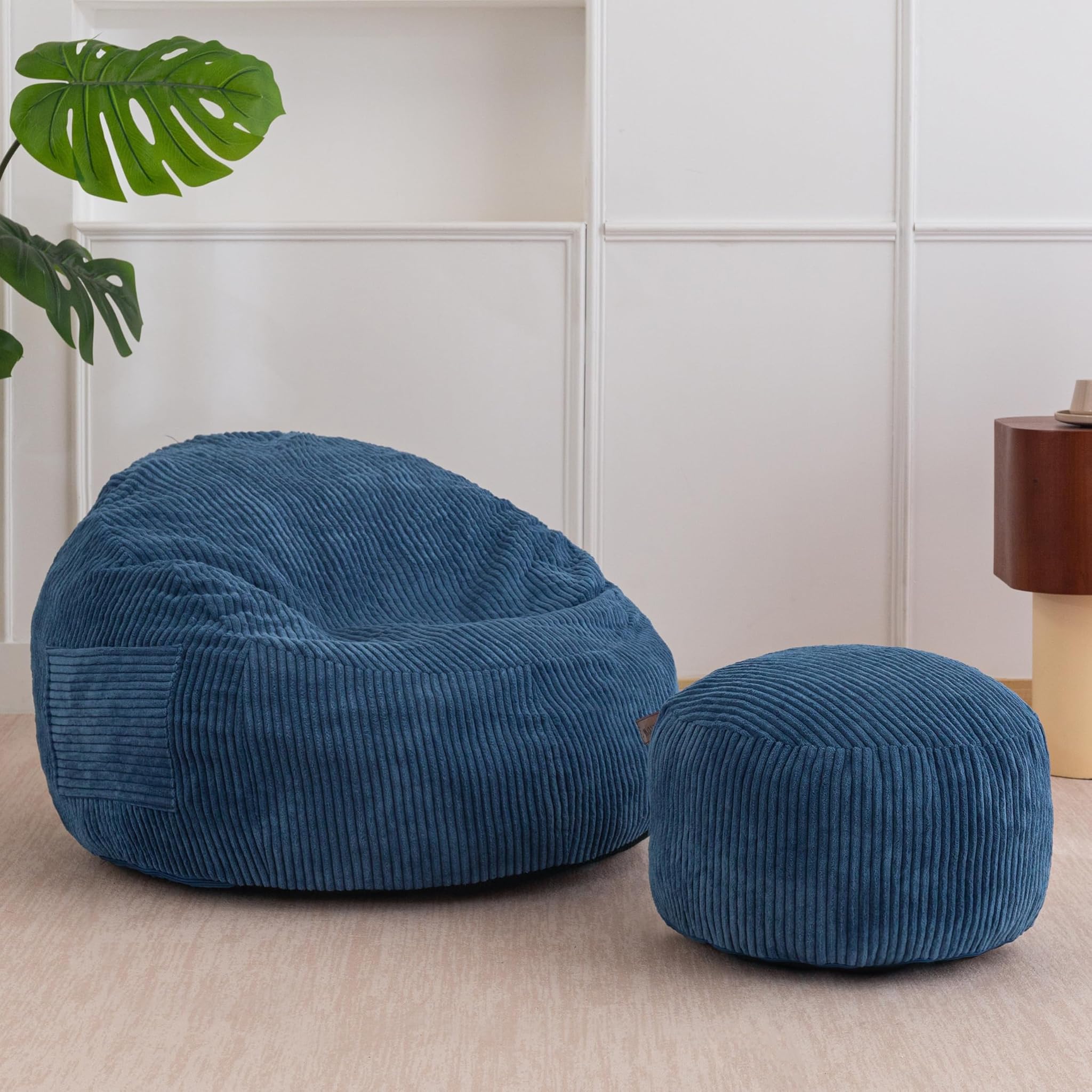 Maxyoyo Poltrona a Sacco in Corda con Poggiapiedi per Bambini