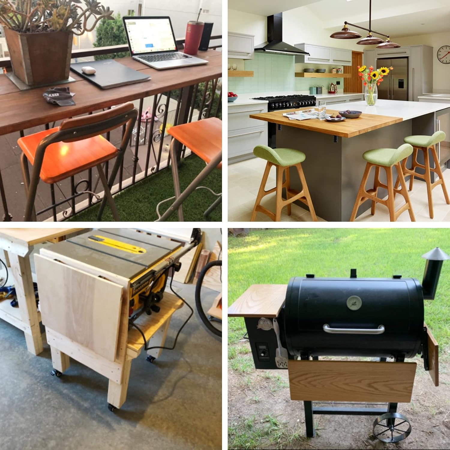 YUMORE Staffe Pieghevoli per Mensole 500mm - 2 Pezzi - immagine 6