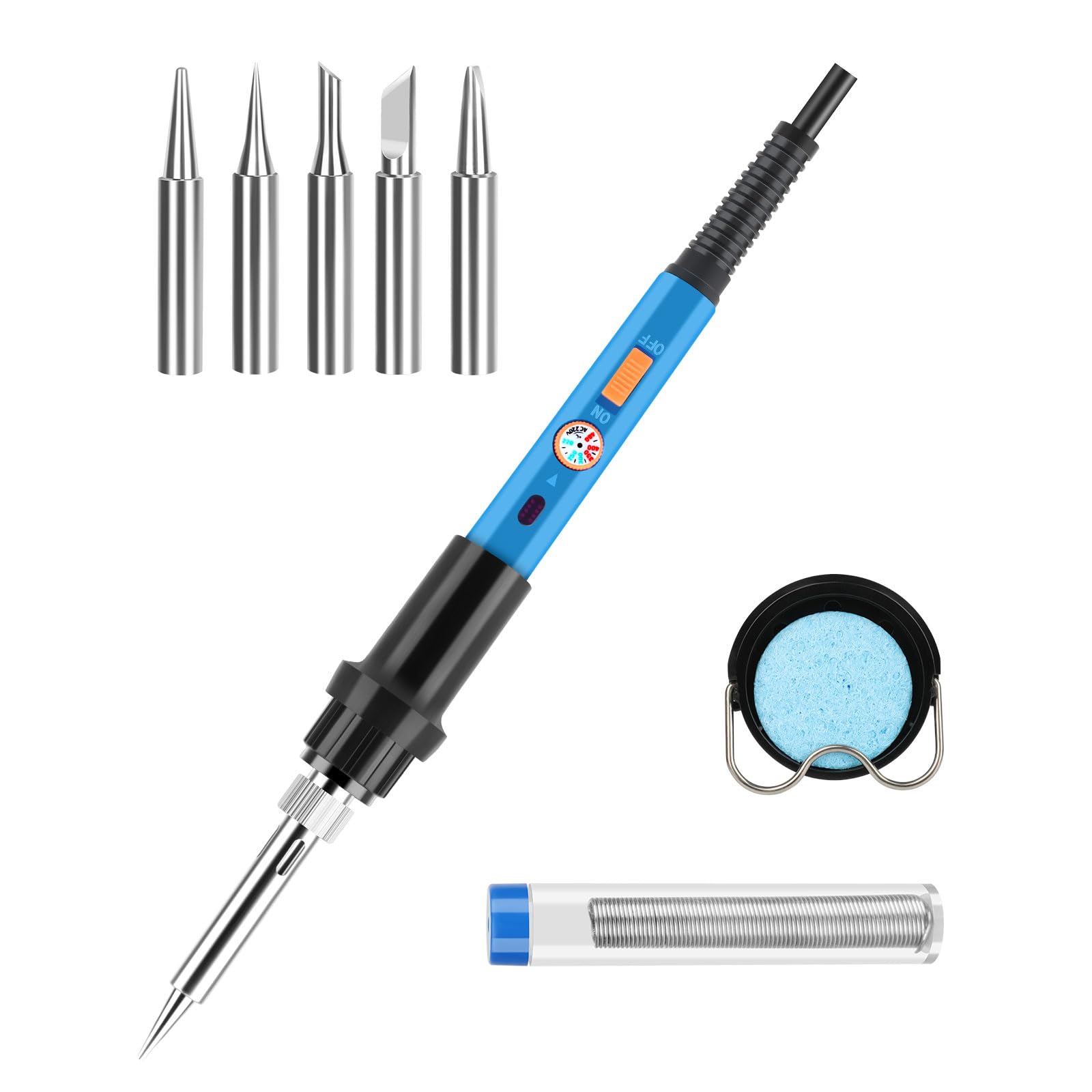 Saldatore Kit Professionale 60W con Interruttore ON/OFF