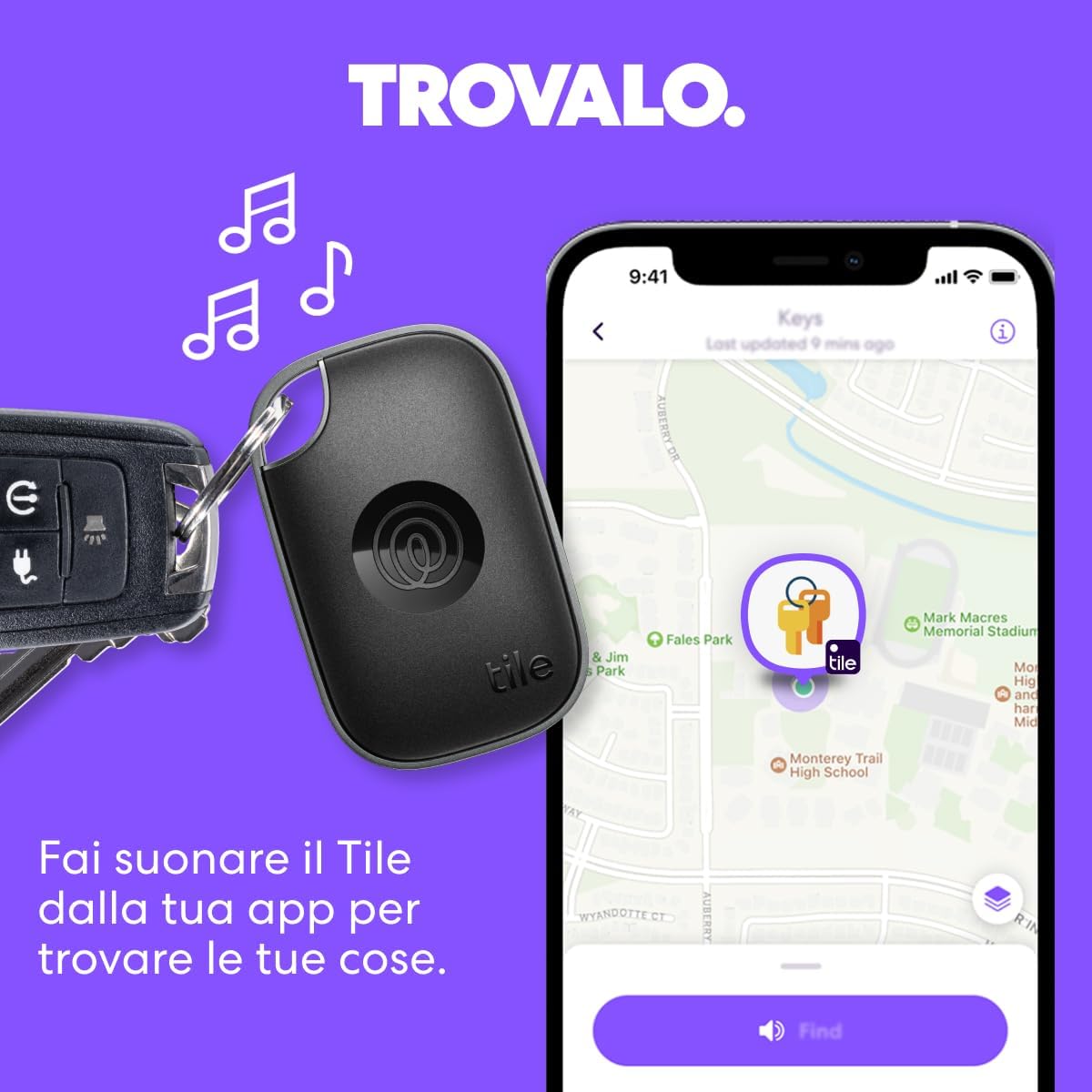 Tile by Life360 Pro (2024) - Localizzatore Bluetooth, Nero - immagine 3