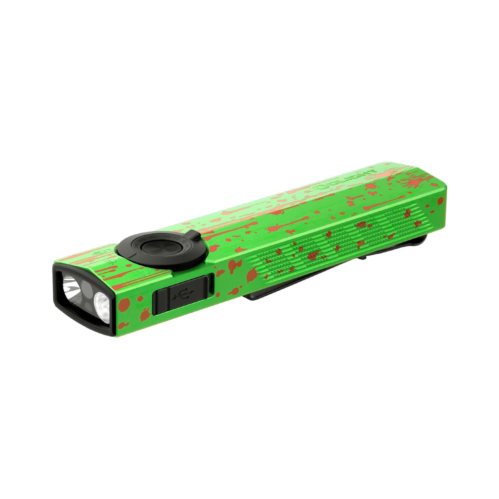 OLIGHT ArkPro Torcia Piatta 1.500 Lumen, Verde Zombie