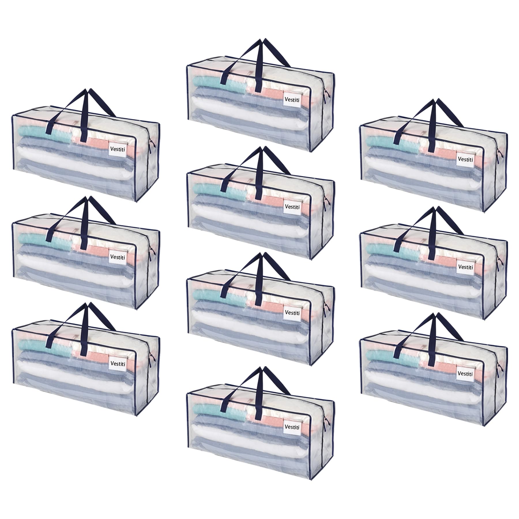Veno Set 10 Borse Trasloco Extra Large Trasparente