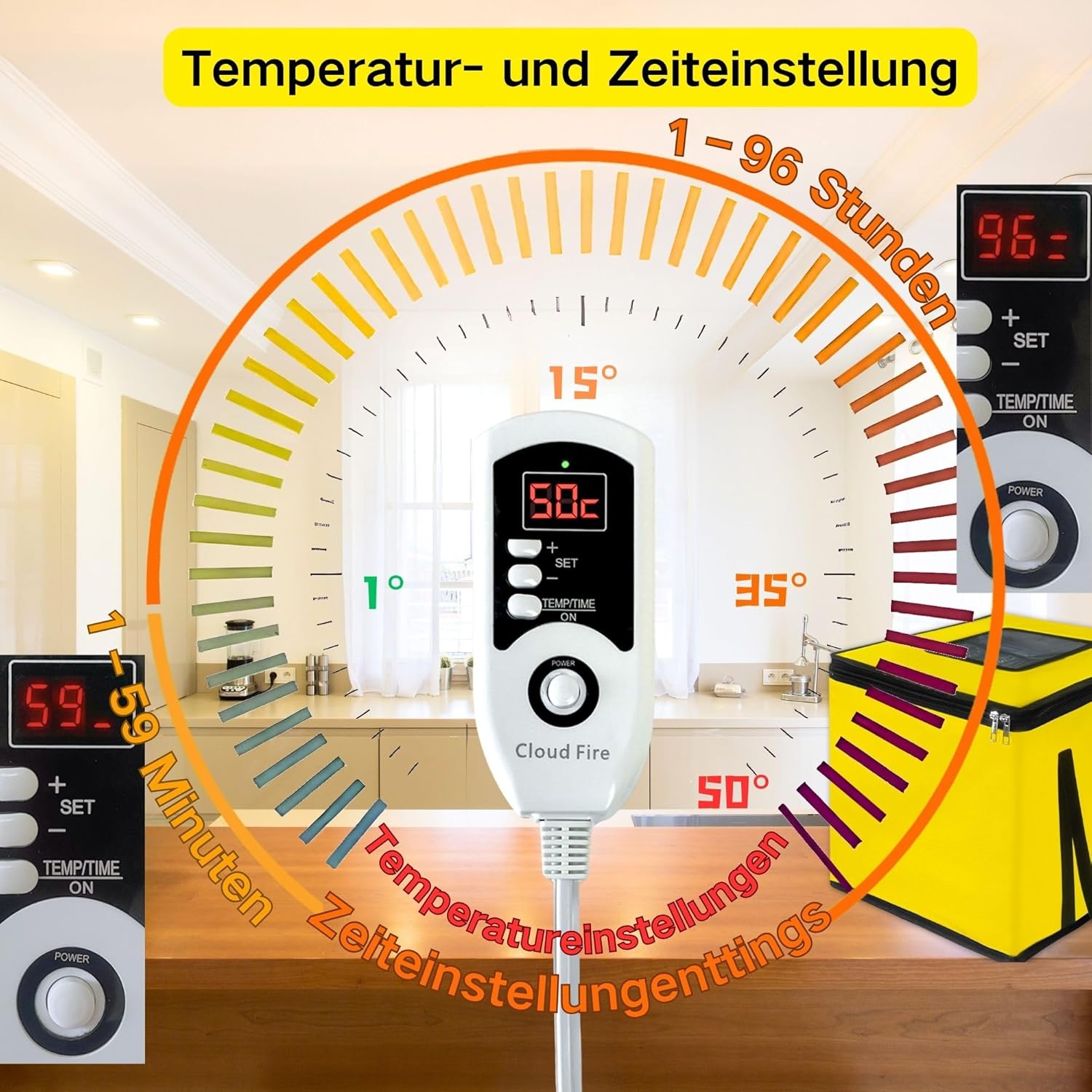 Cloud Fire Scatola Lievitazione Impasto 150W Pieghevole - immagine 4