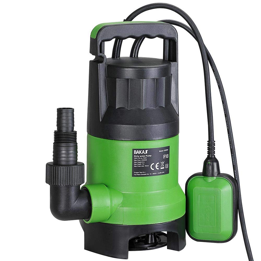 Bakaji Pompa Immersione Elettropompa Acque Sporche 750W