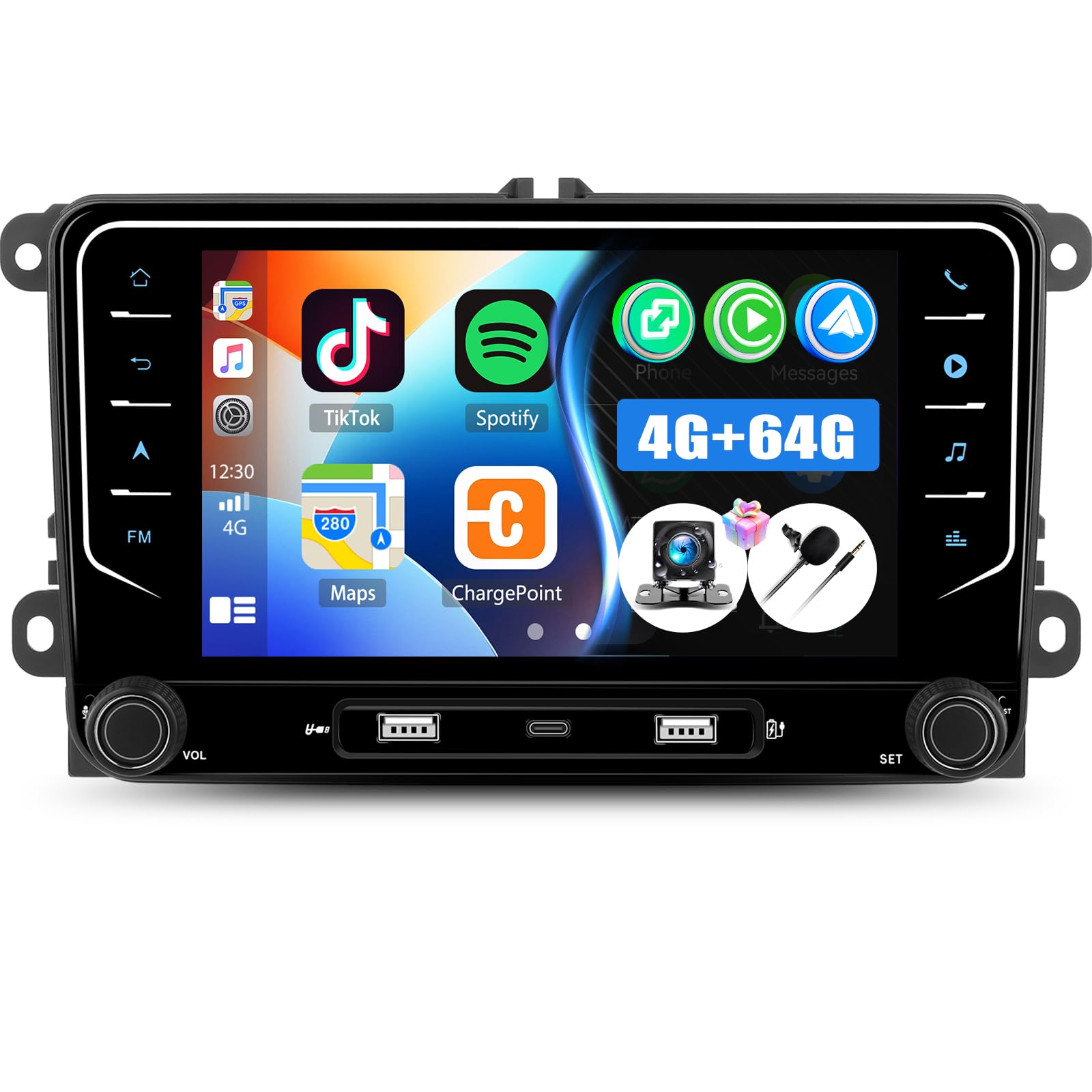 Sixtop Autoradio 7" Touchscreen per VW Golf 5/6, Skoda, Polo