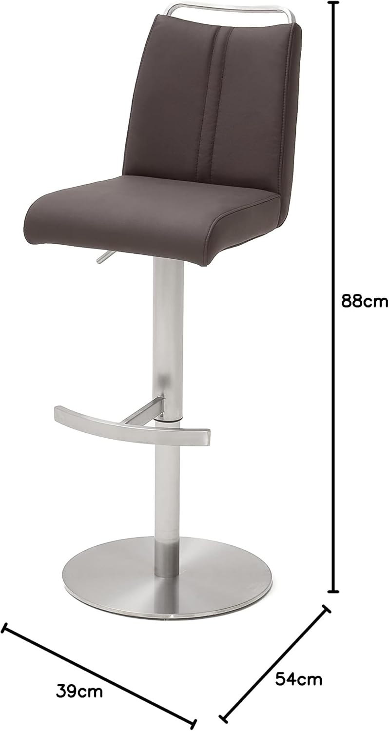 Robas Lund Giulia A Sedia da bar Marrone, Ecopelle - immagine 2