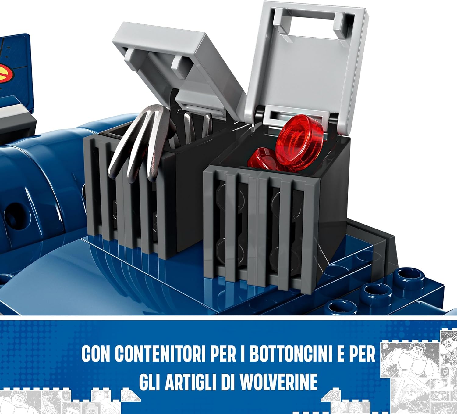 Lego Marvel X-Jet di X-Men - Aereo Giocattolo con Minifigure - immagine 7