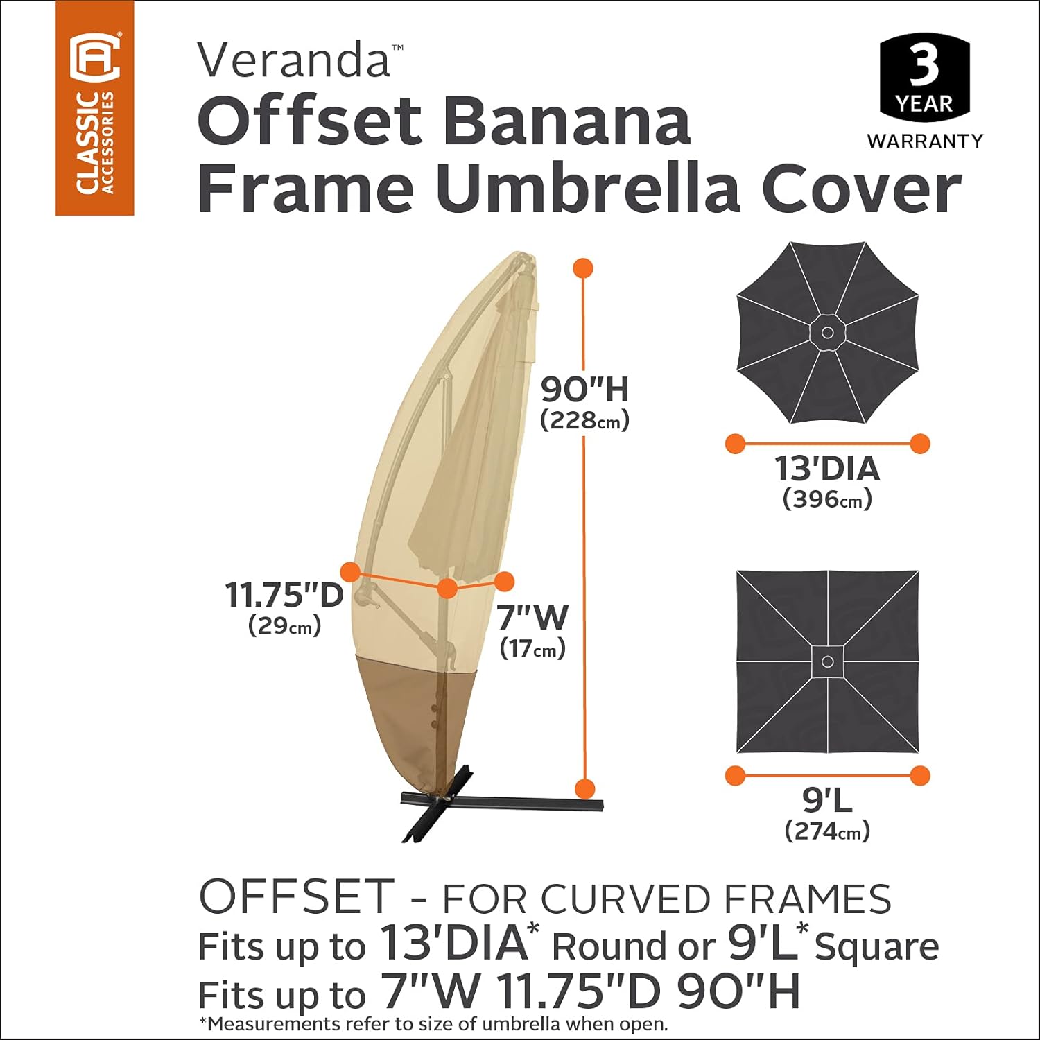 Classic Accessories Veranda - Copertura Ombrellone - immagine 3
