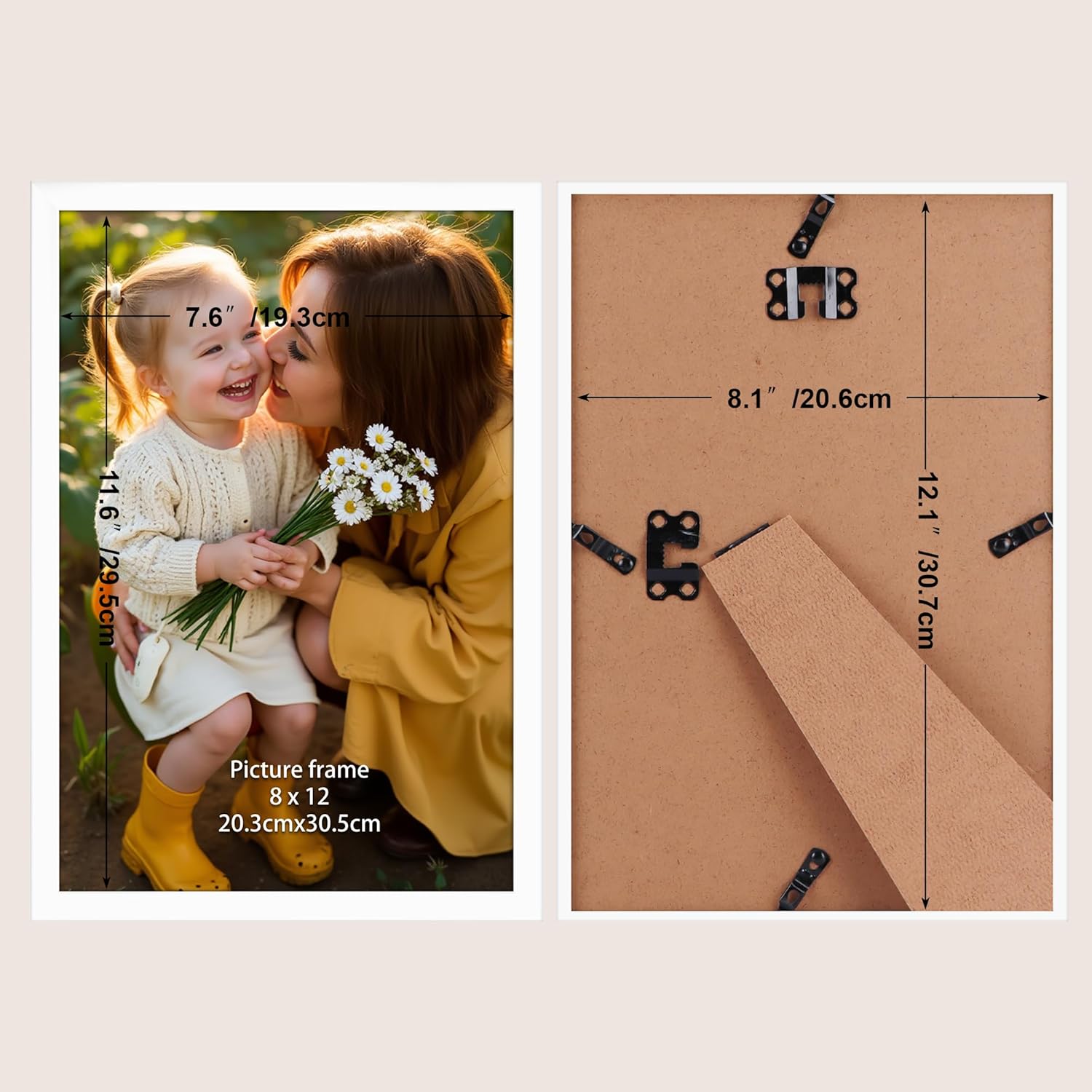 Hoikwo Cornice Bianca 20x30 in PVC - 3 Pezzi - immagine 2