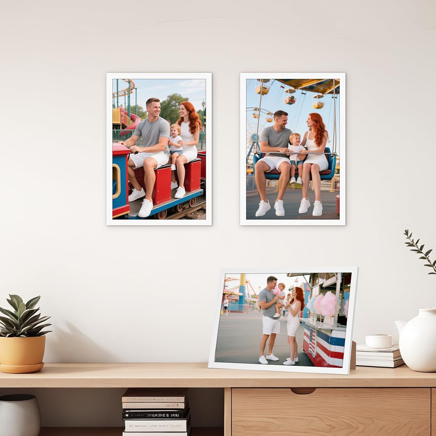 Hoikwo Cornice Bianca 20x30 in PVC - 3 Pezzi - immagine 4