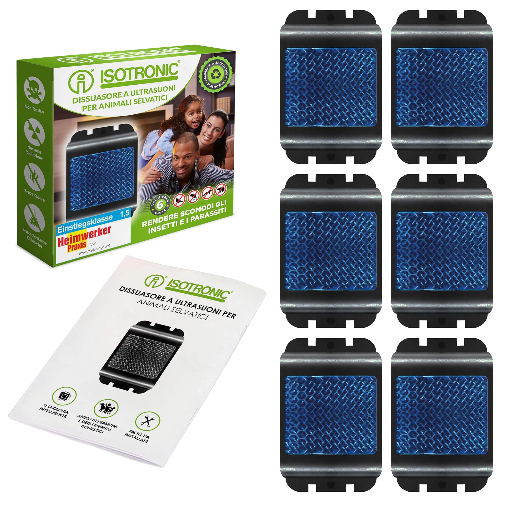 Isotronic Repellente per Animali Selvatici con LED Blu