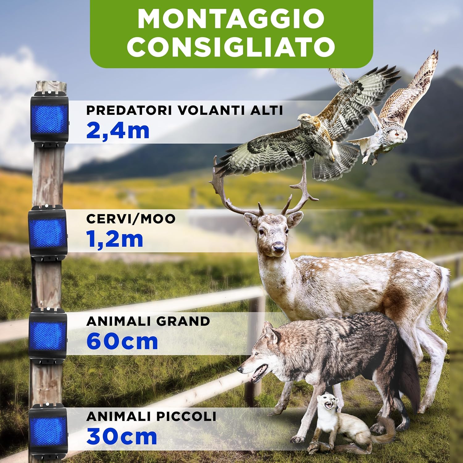 Isotronic Repellente per Animali Selvatici con LED Blu - immagine 4