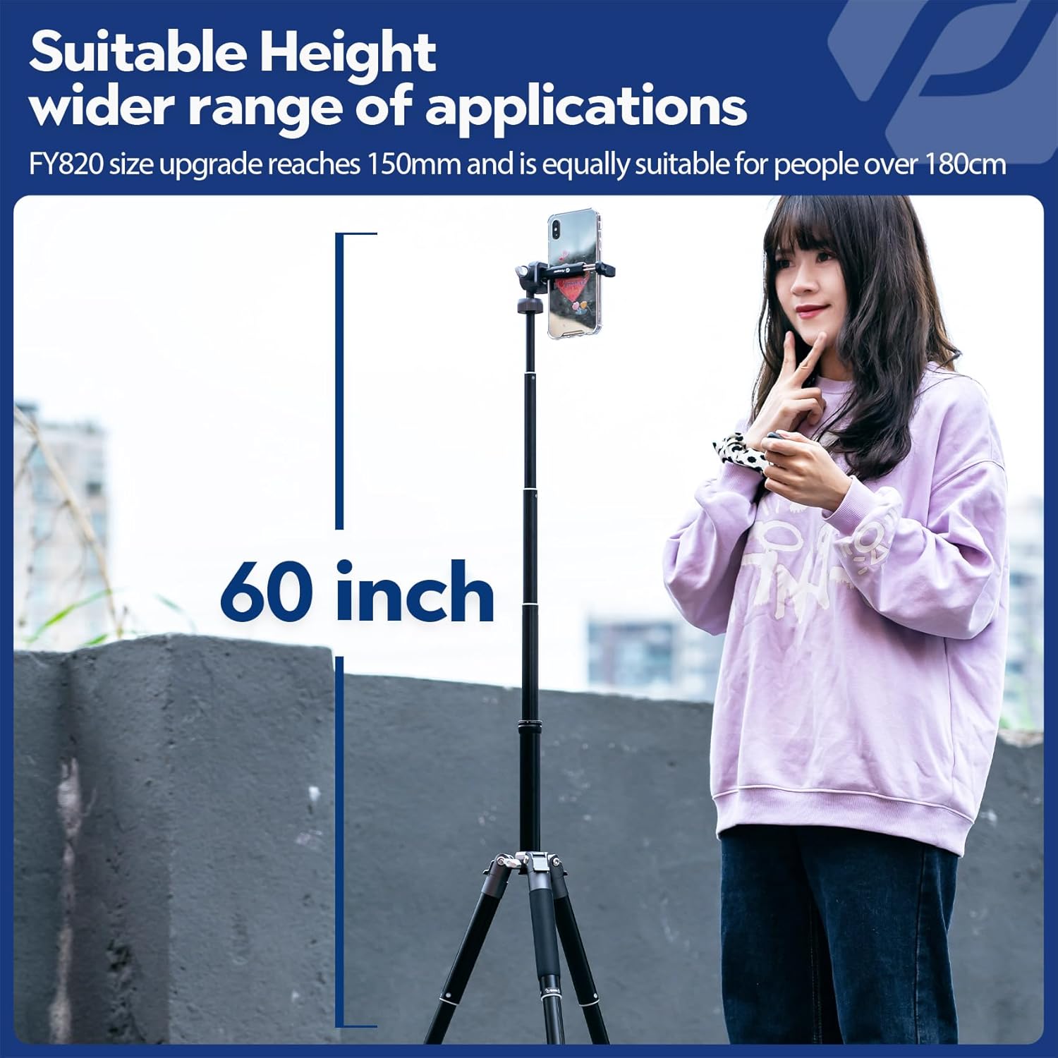 Fotopro Mini Treppiede da Viaggio 152,4 cm con Testa a Sfera - immagine 5