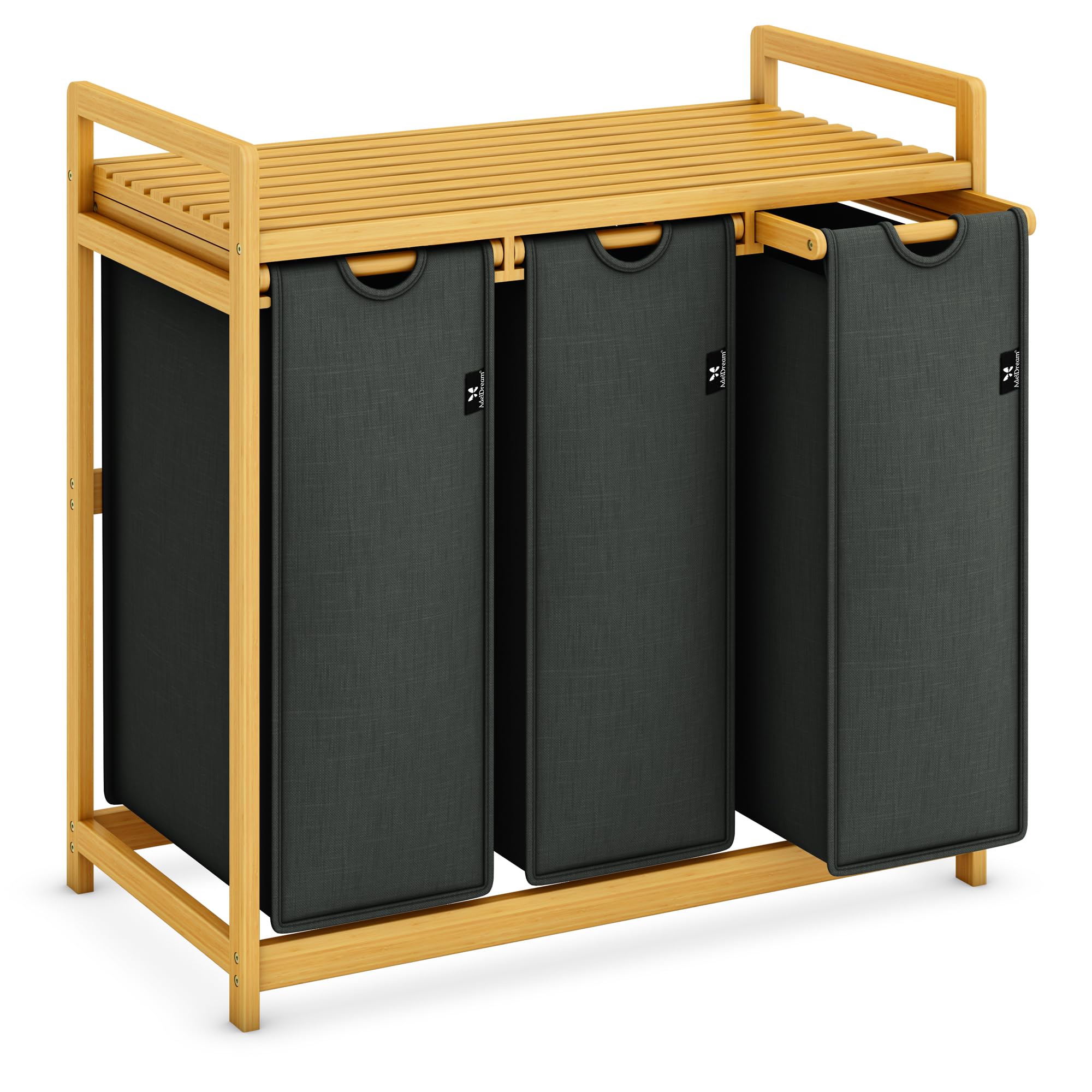 AdelDream Cesto Portabiancheria 150L Grigio