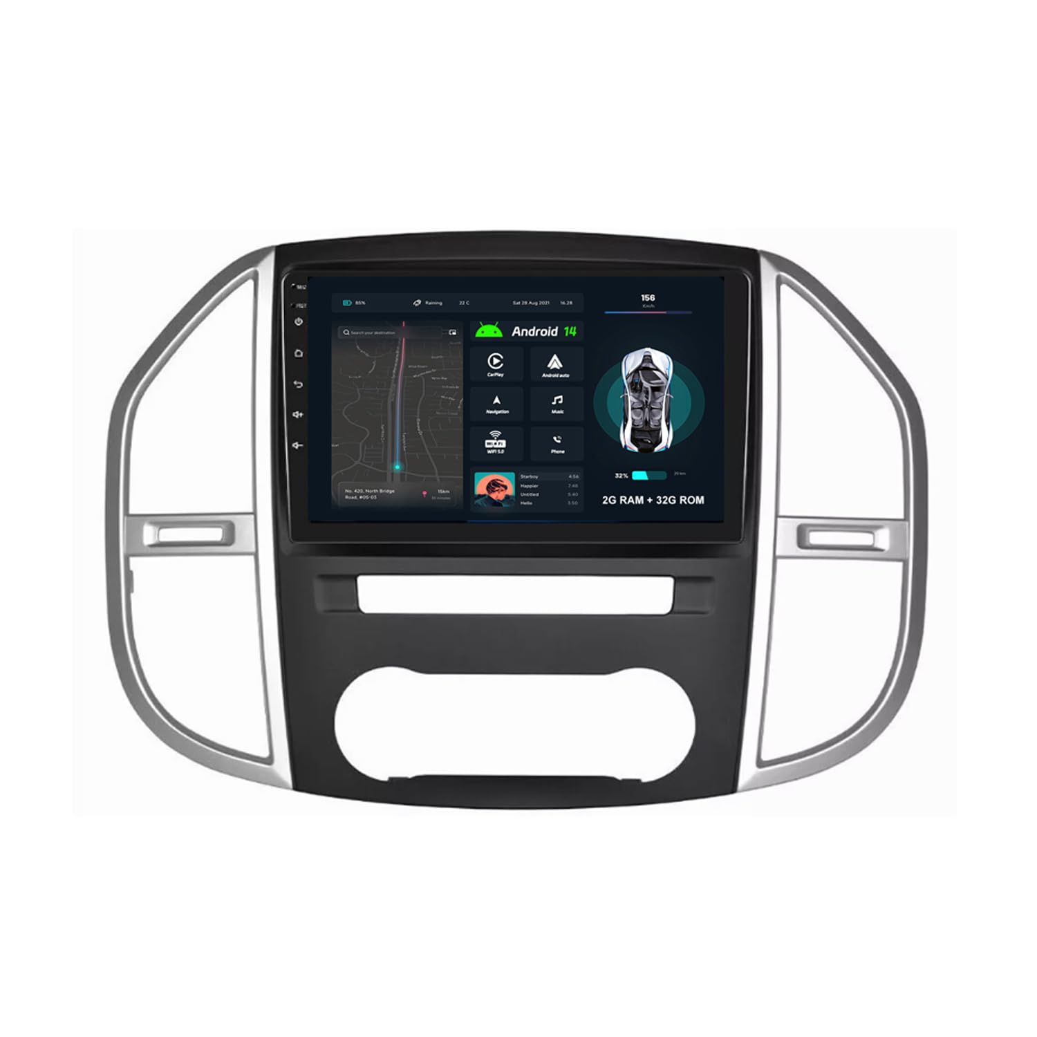 Misonda Autoradio Android 14 IPS 9" per Mercedes Vito W447