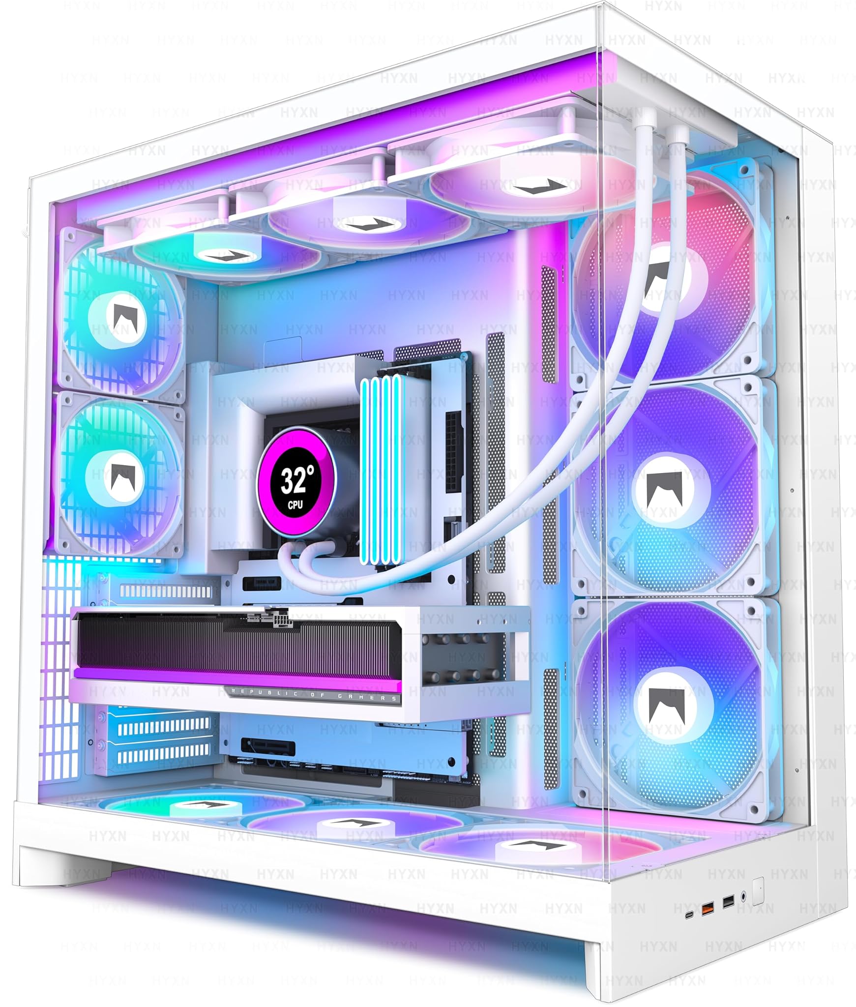 Hyxn ATX PC Case H2-RGB - Mid-Tower Airflow Gaming