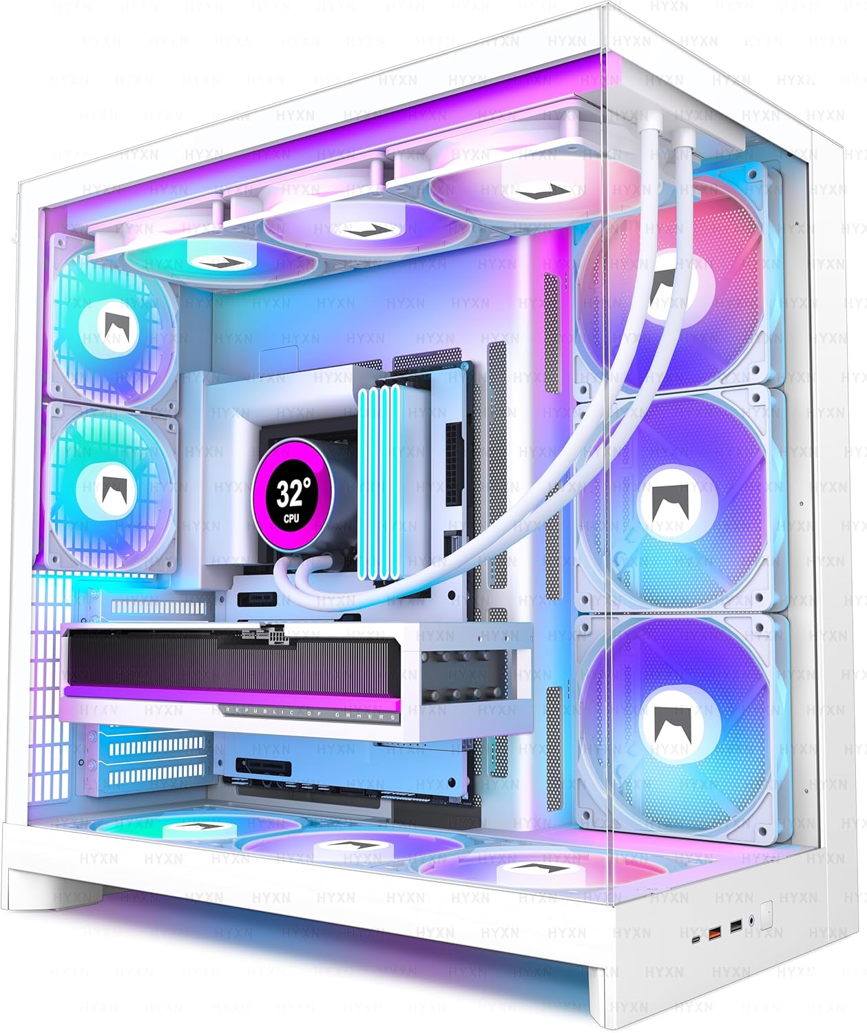 Hyxn ATX PC Case H2-RGB - Mid-Tower Airflow Gaming - immagine 1