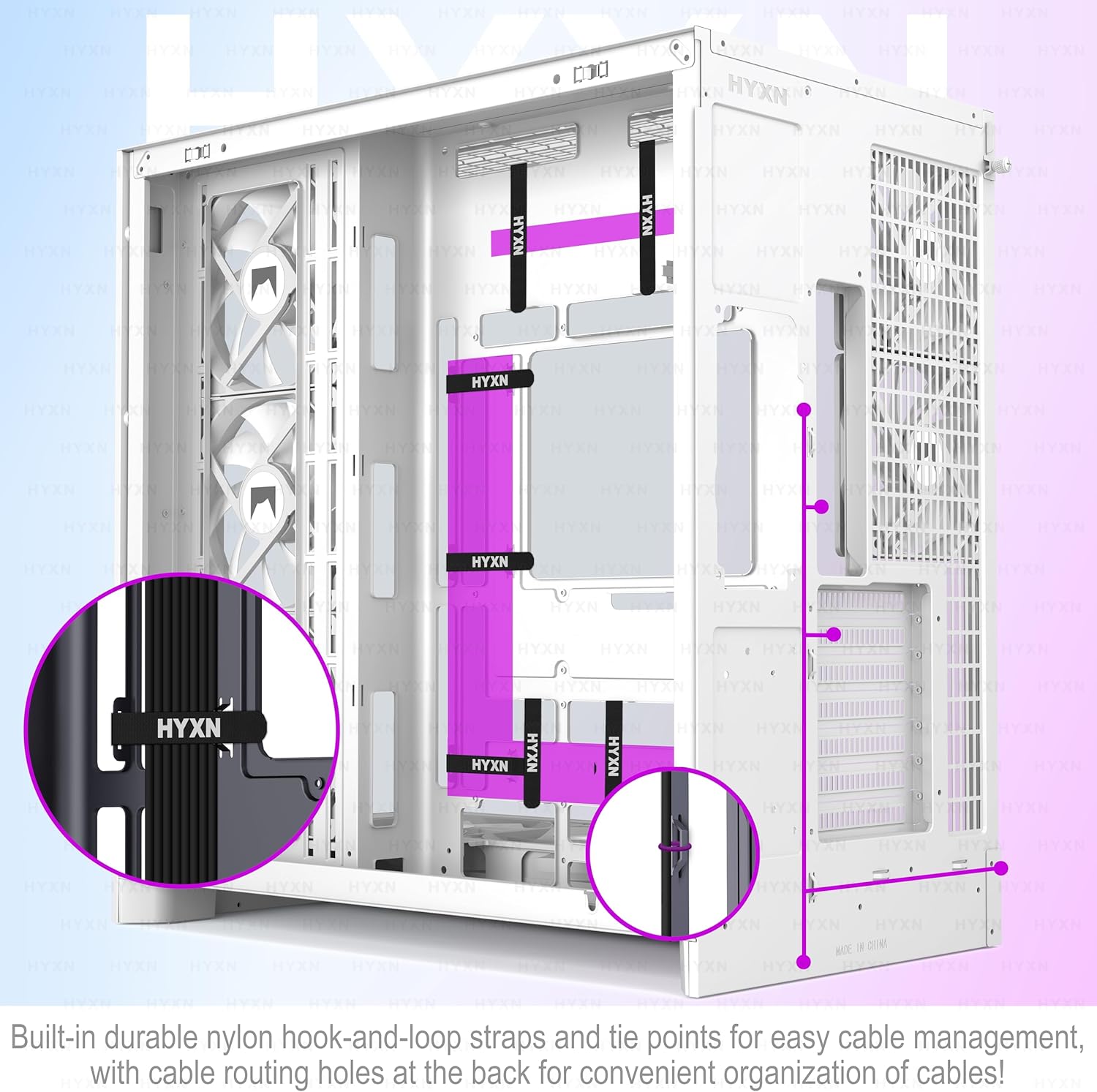 Hyxn ATX PC Case H2-RGB - Mid-Tower Airflow Gaming - immagine 6