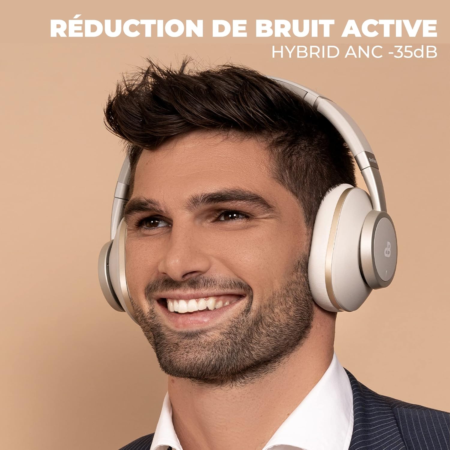 Deebee dB-Pulse Cuffie Bluetooth ANC 40mm, Nero - immagine 2